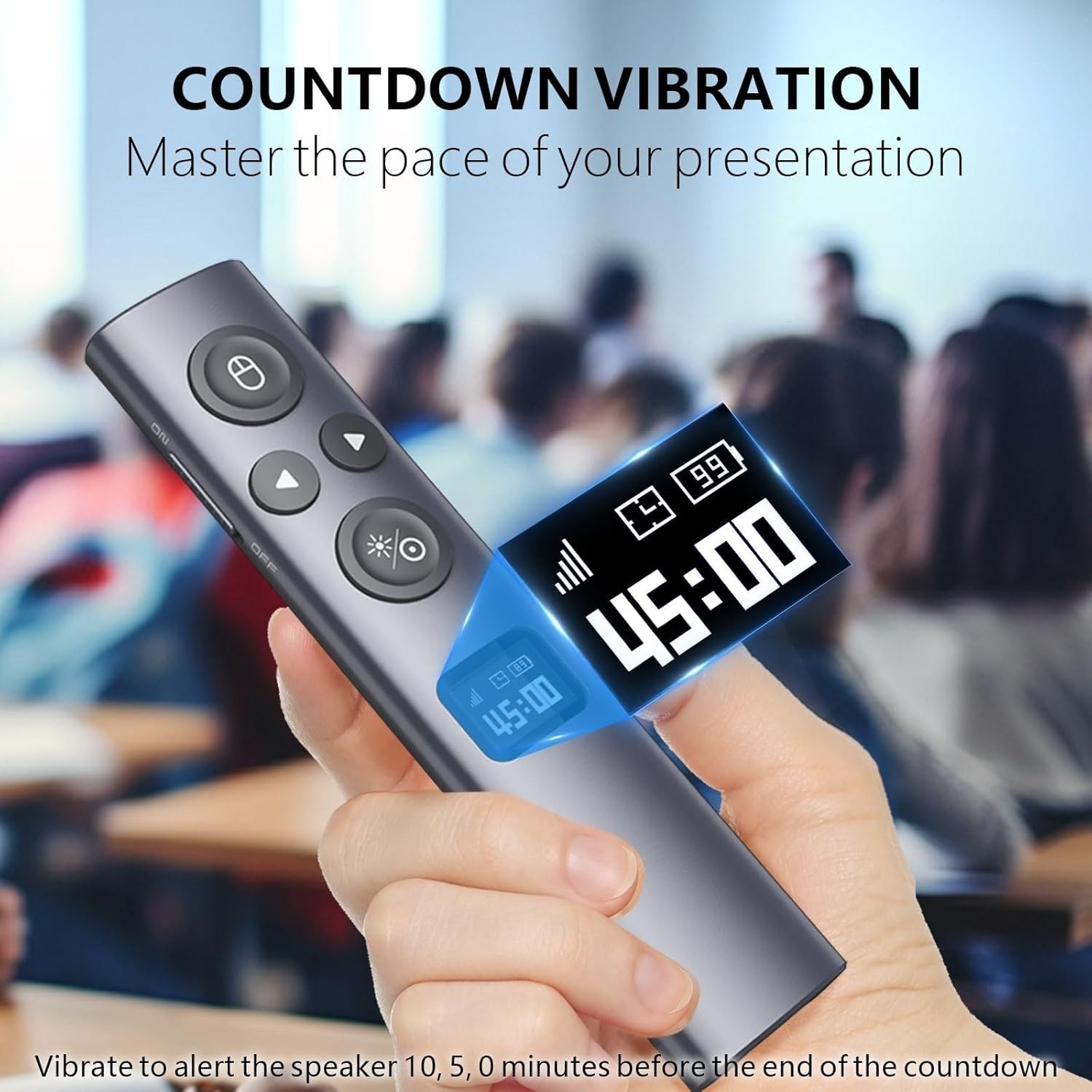 N95s BLE Presentation Clicker with Digital Pointer