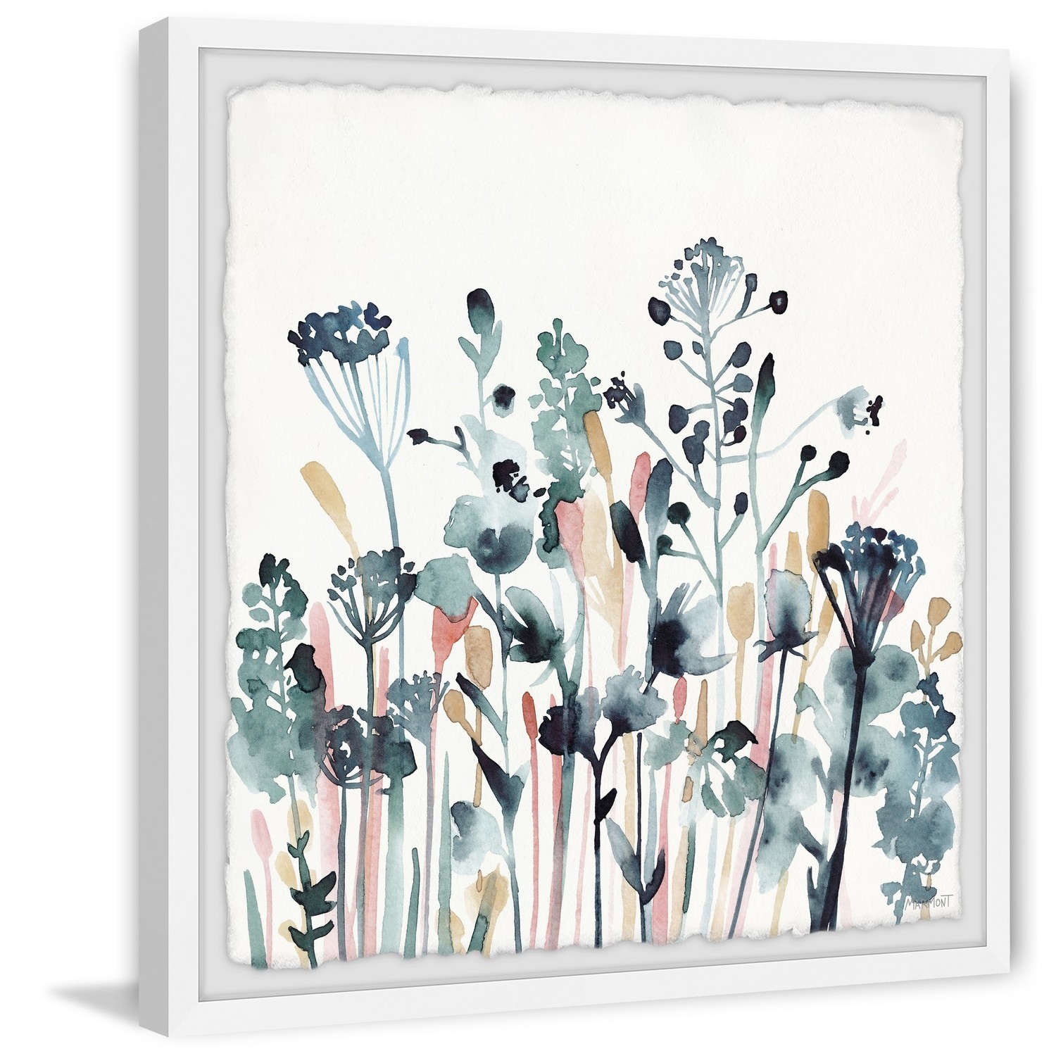 Marmont Hill Colorful Blooming Buds Framed Painting Print