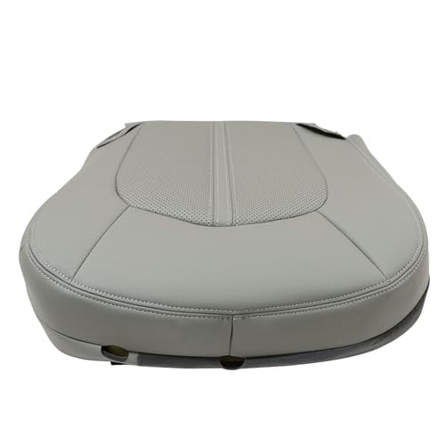Front Driver Side Bottom Leather Perforated Seat Cover Compatible with Gray