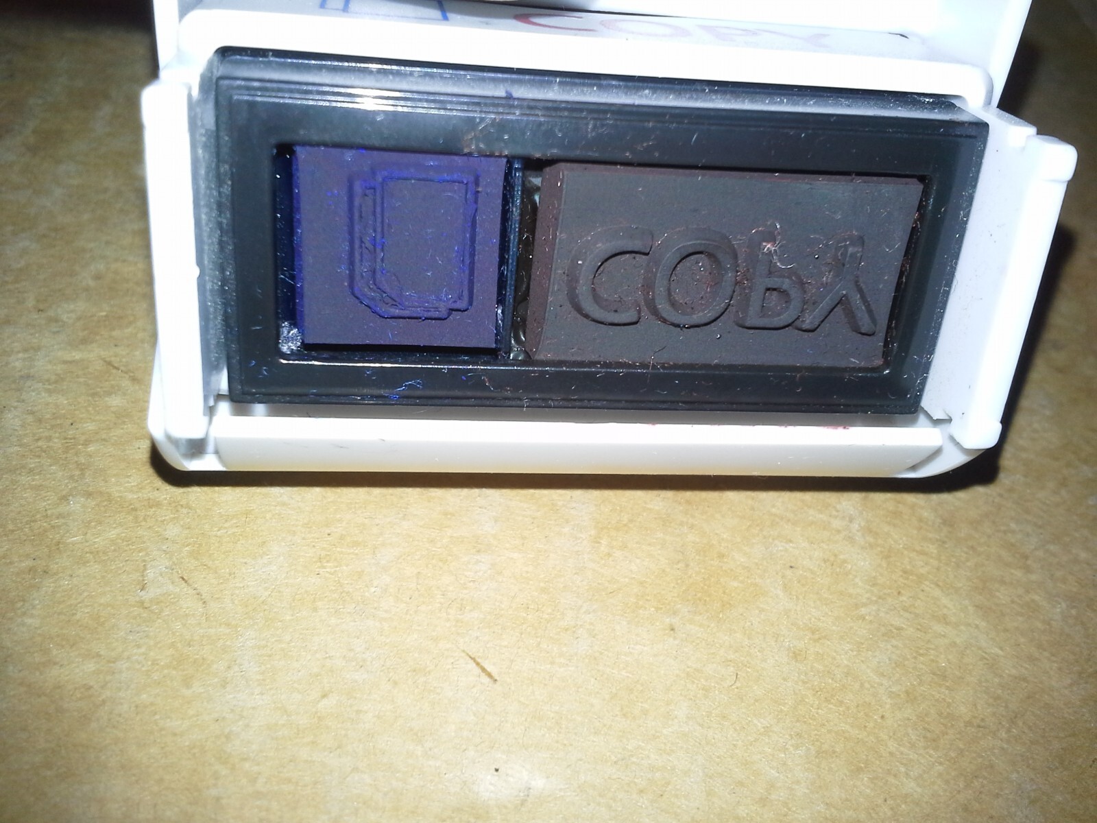 2PC. Accustamp2 Shutter Message Stamp Copy Red/Blue . Working. Both Needs ink