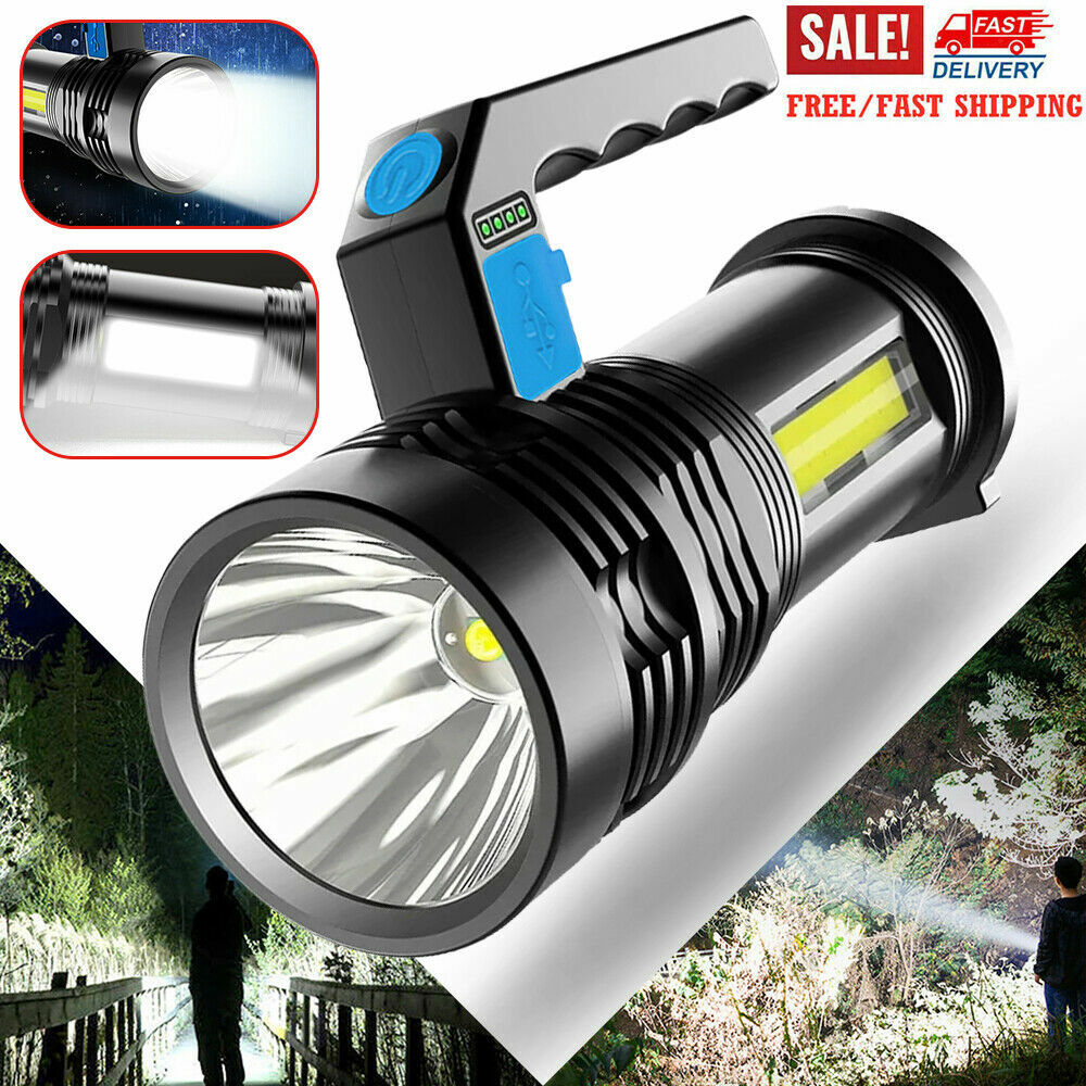 350000000 Lumen Super Bright LED Tactical Flashlight Rechargeable LED Work Light