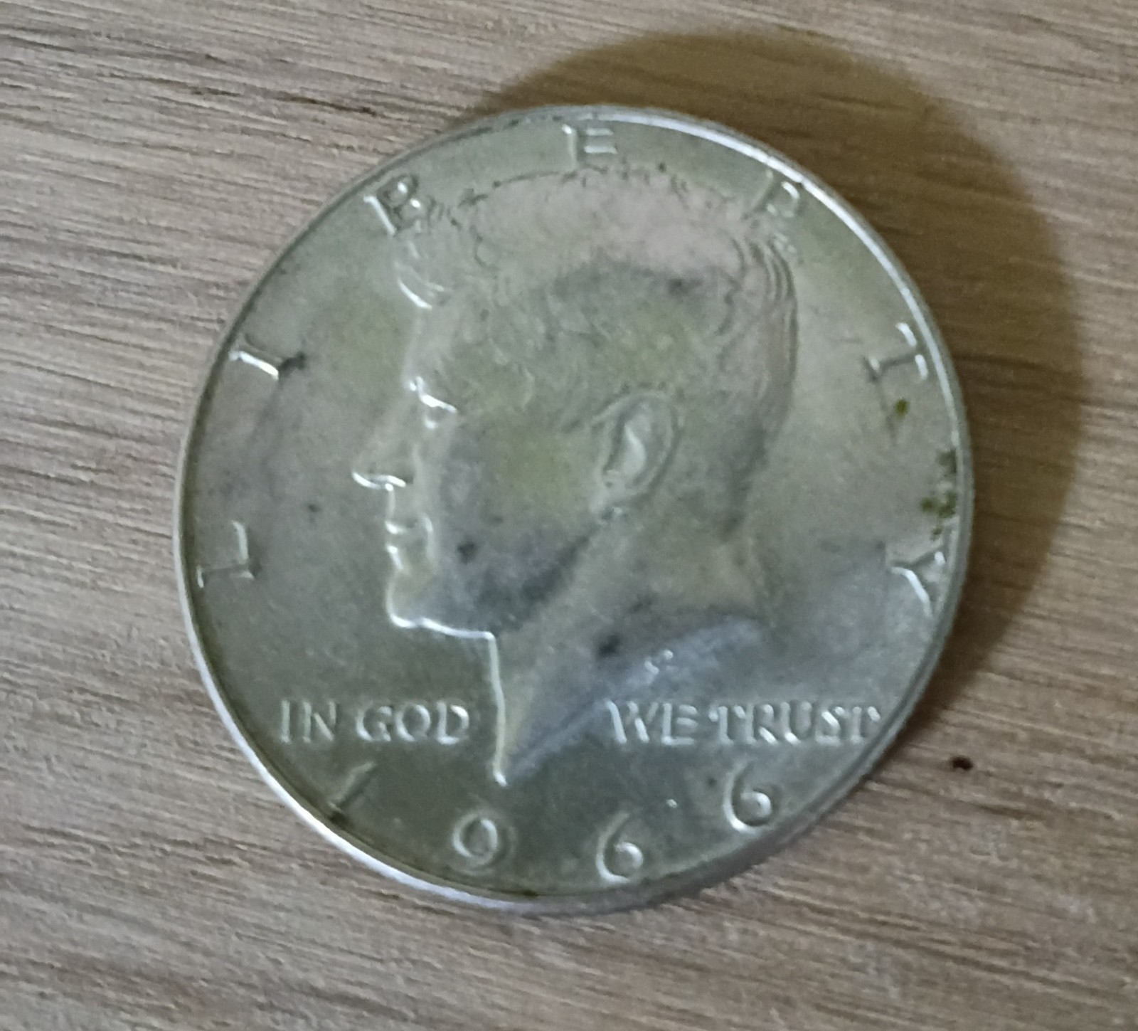 1966 kennedy half dollar coin