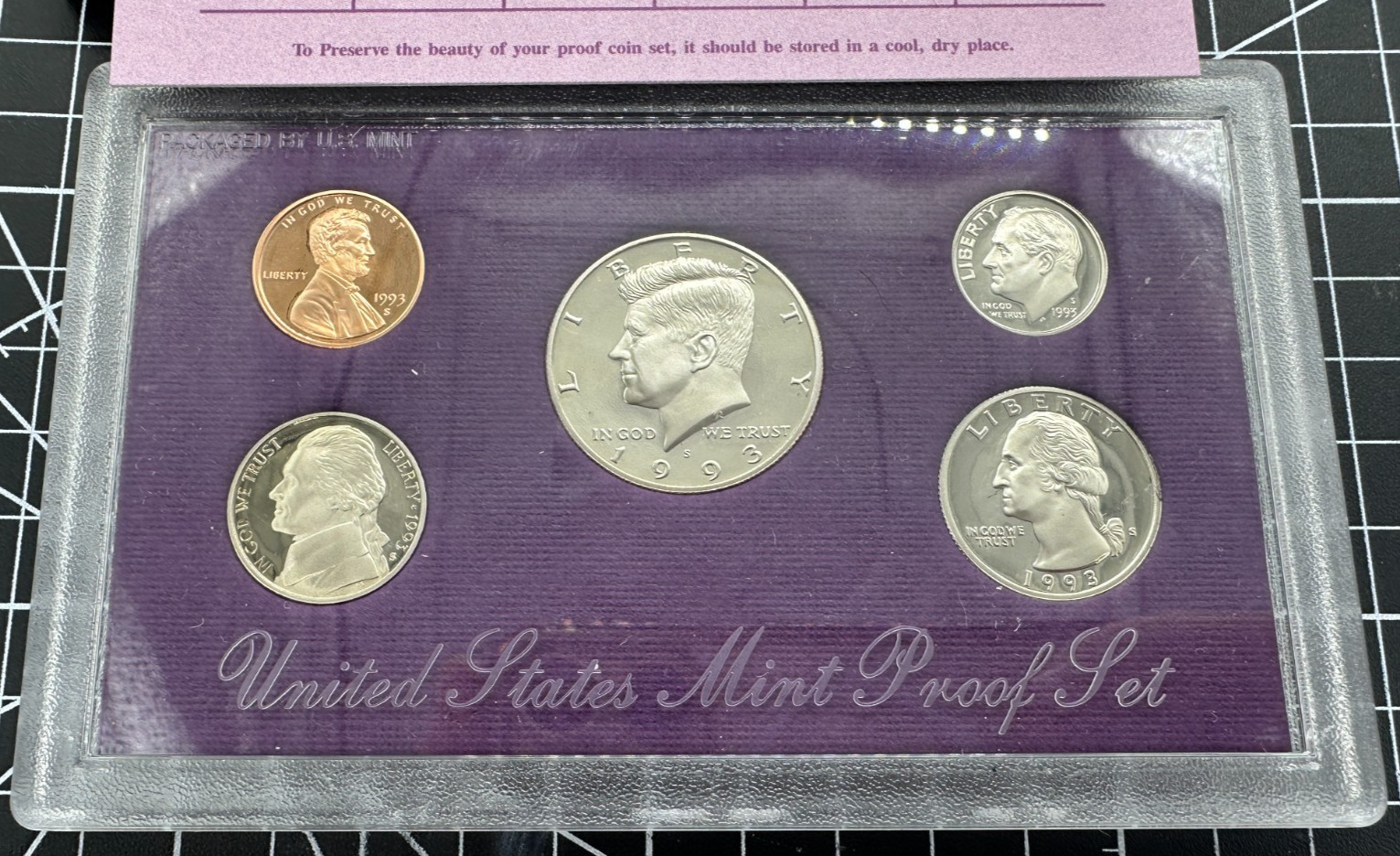 1993-S U.S. Mint Clad Proof 5-Coin Set with Box & COA