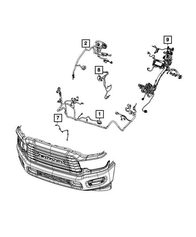 Genuine Mopar Front End Module Wiring 52112326AE