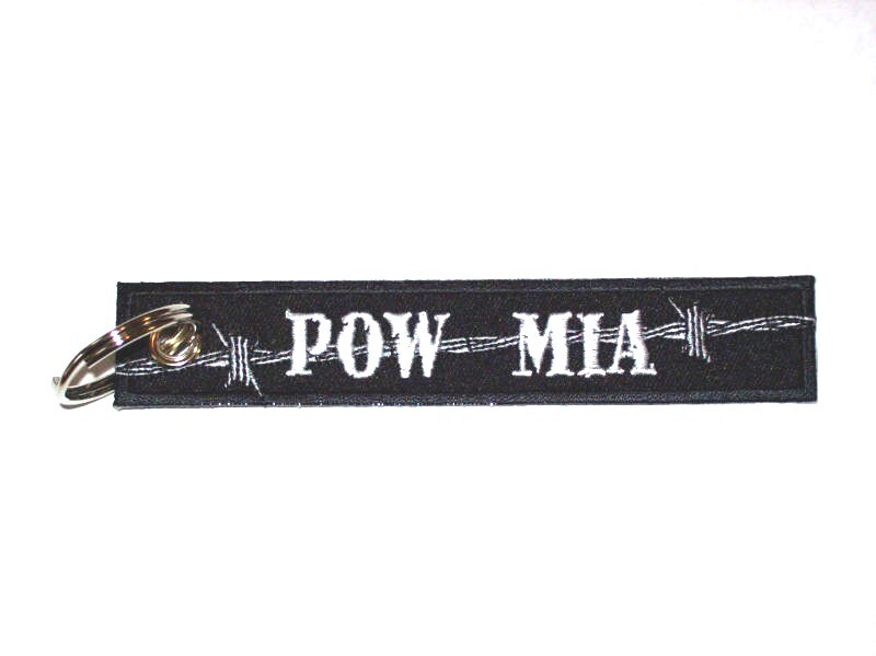 POW MIA EMBROIDERED MILITARY KEY FOB (FB-1) "YOU ARE NOT FORGOTTEN"