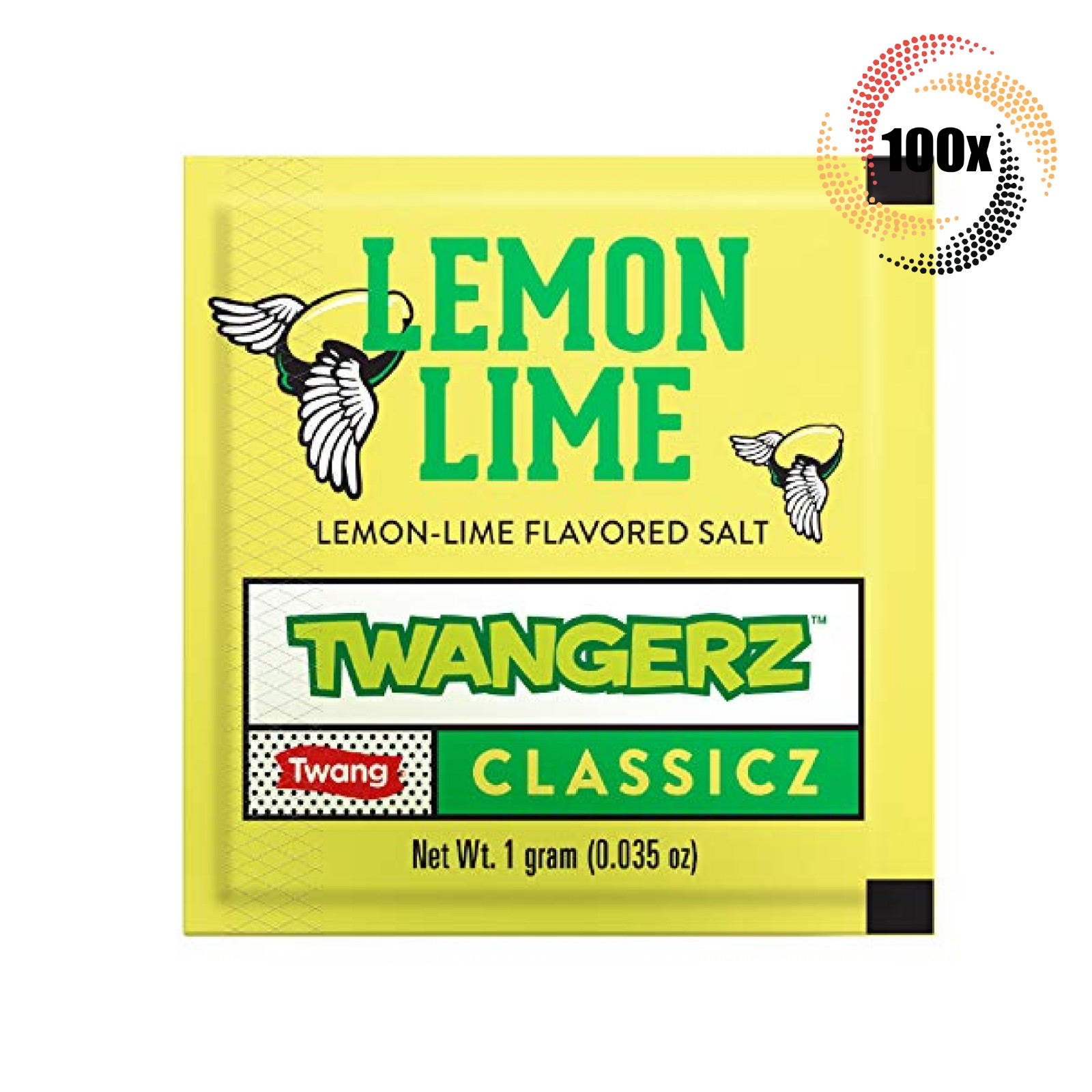 100x Packets Twang Twangerz Classicz Lemon Lime Flavored Salt Topping | 0.03oz
