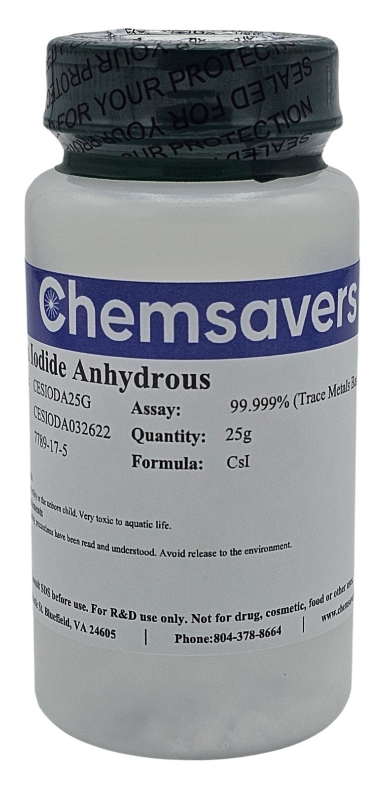 Cesium Iodide Anhydrous, 99.999% (Trace Metals Basis), 25g