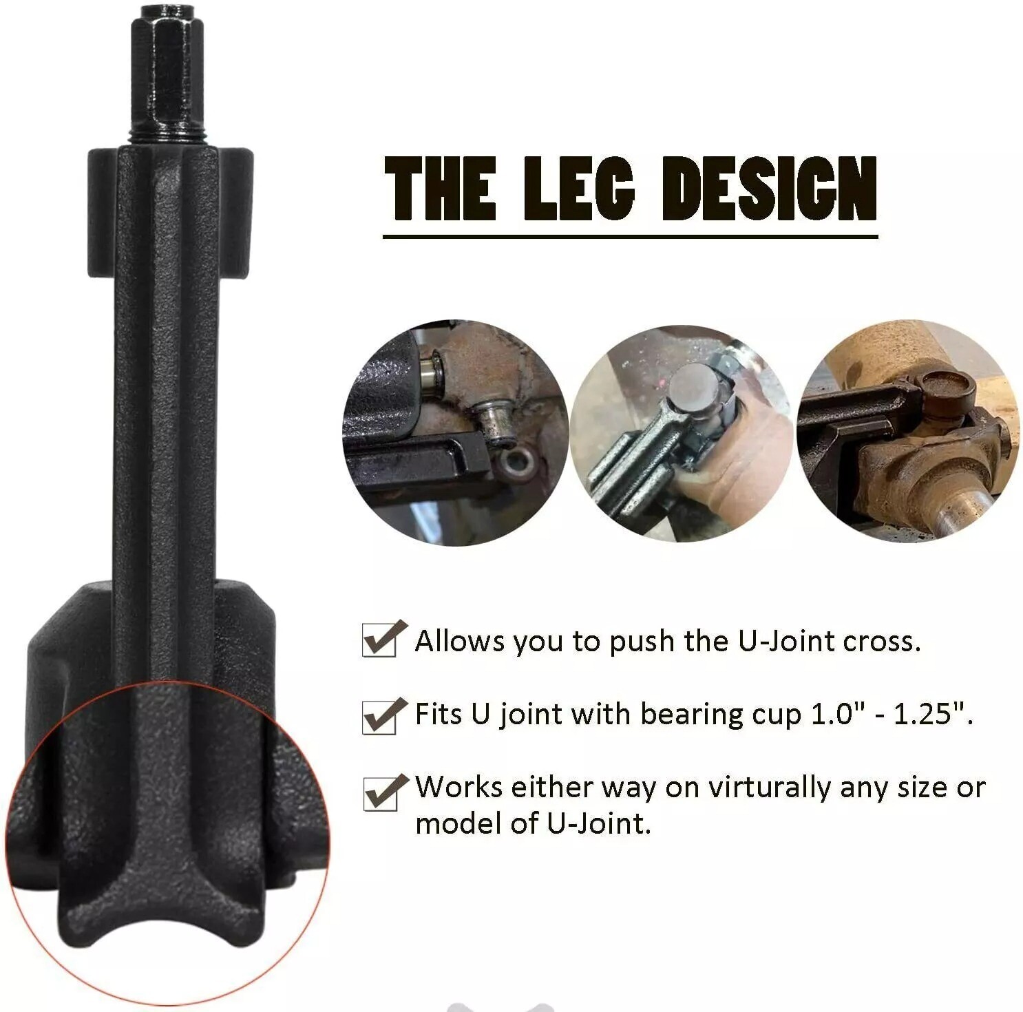 10105 Heavy Duty Universal Joint Puller Press Removal U-Joint Tool Class 1-3