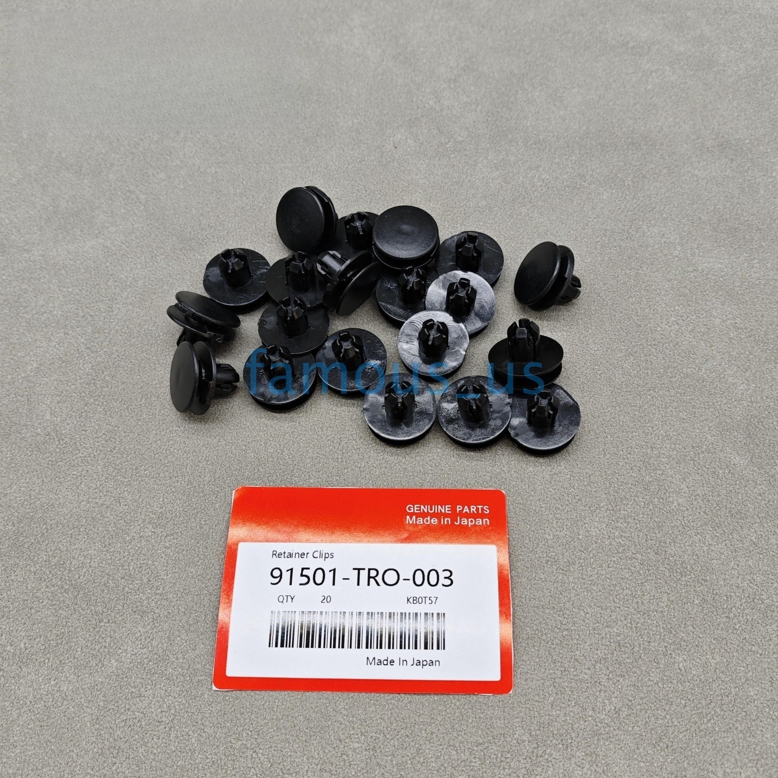 20Pcs Push Type Fender Retainer Clips fits for Honda Acura 91501-TR0-003