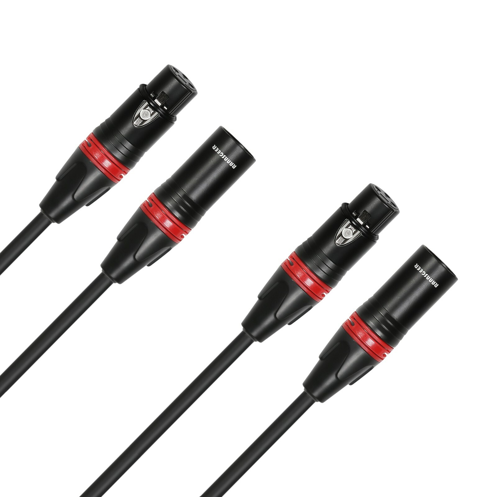 Rannsgeer XLR Male to Female Microphone Cable (2-Pack)