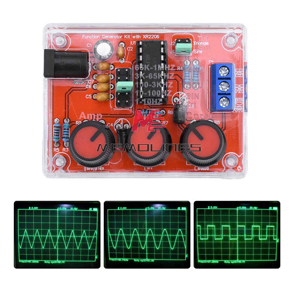 XR2206 Function Signal Generator Finished Sine Triangle Square Wave 1HZ-1MHZ
