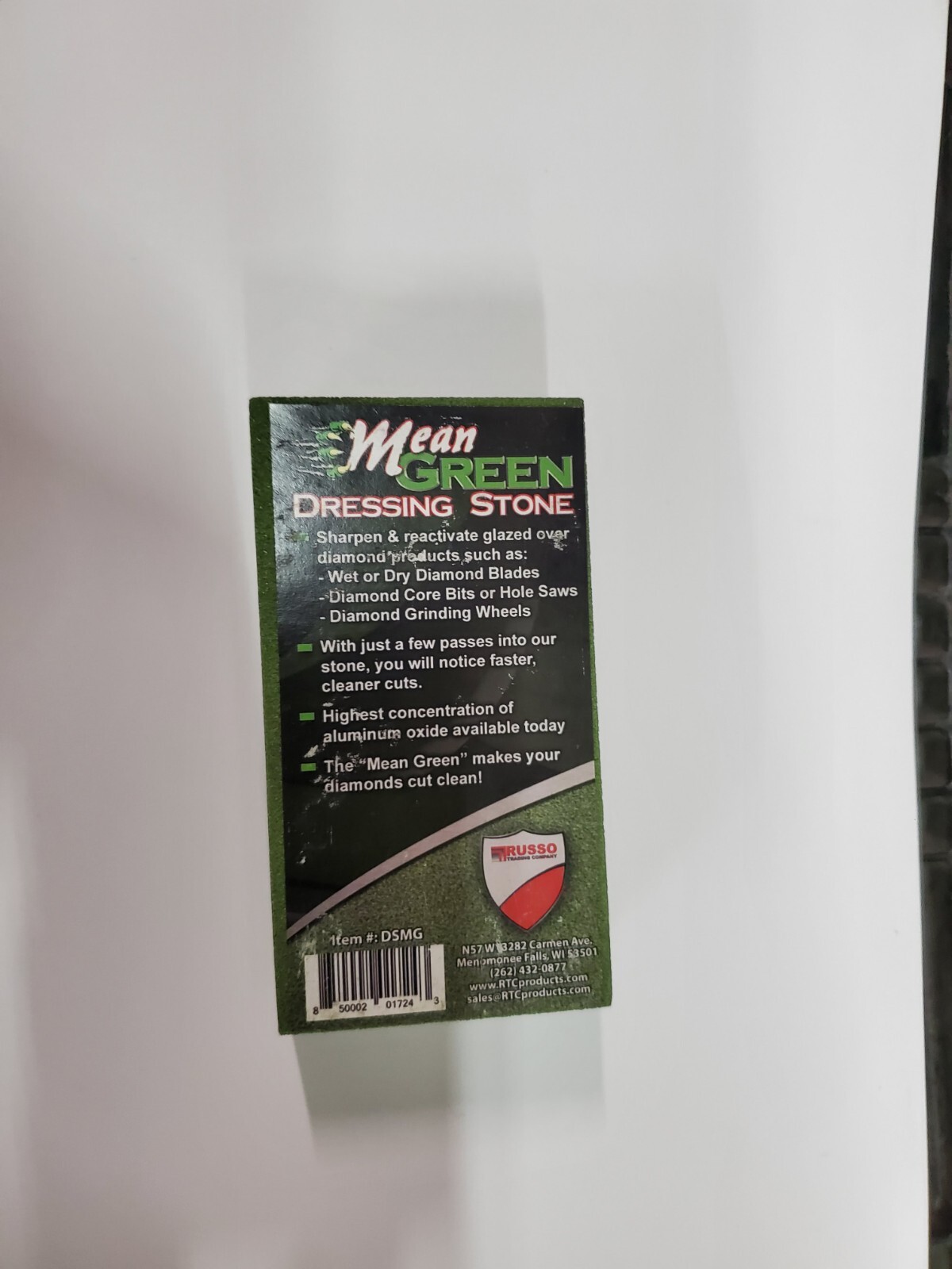 RTC Mean Green Diamond Blade Dressing Stone