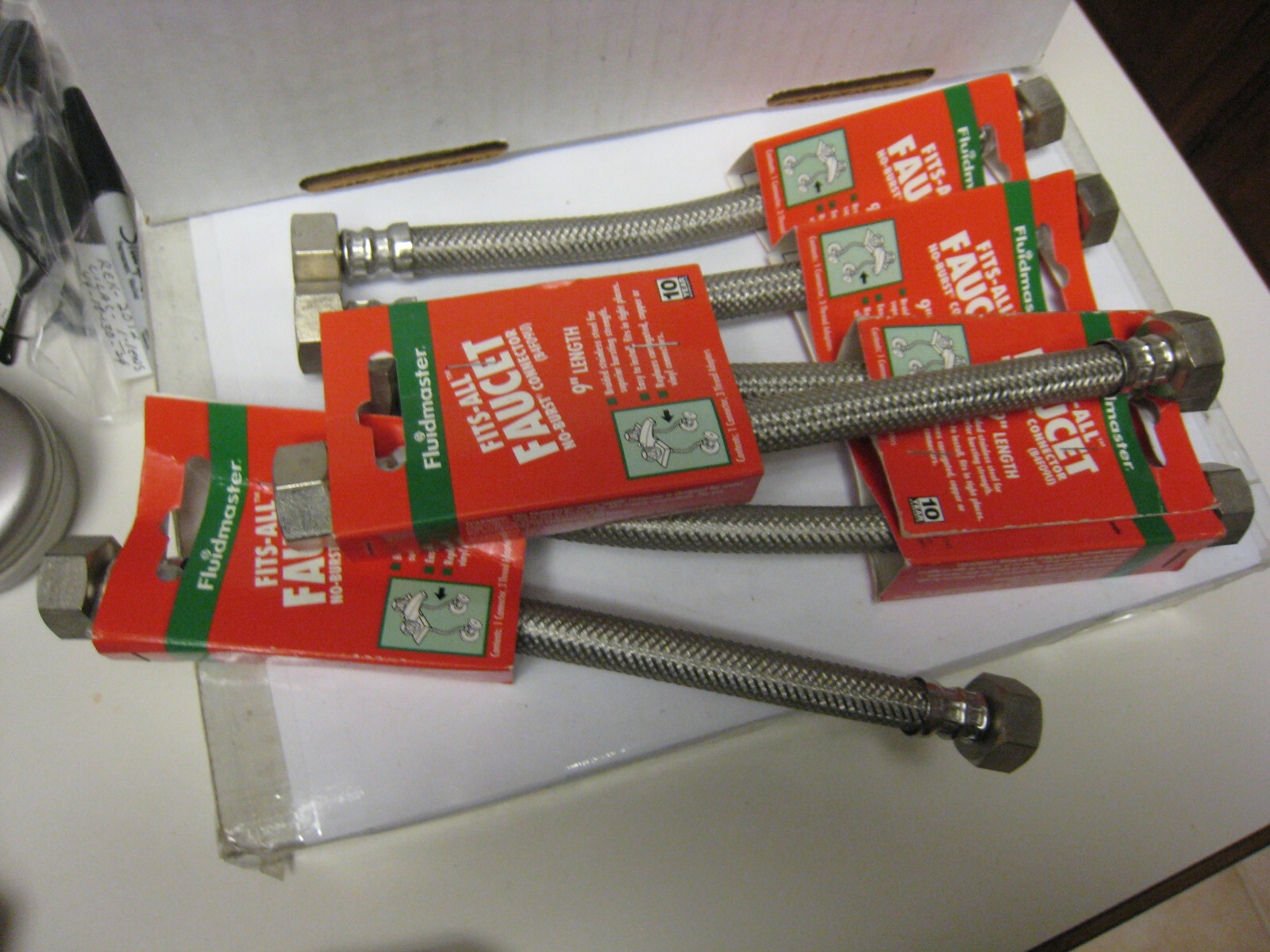 6 yes 6 Fluidmaster B4f09U 9" No-BurstÂ® Fits-All Faucet Connectors,No B4F09U
