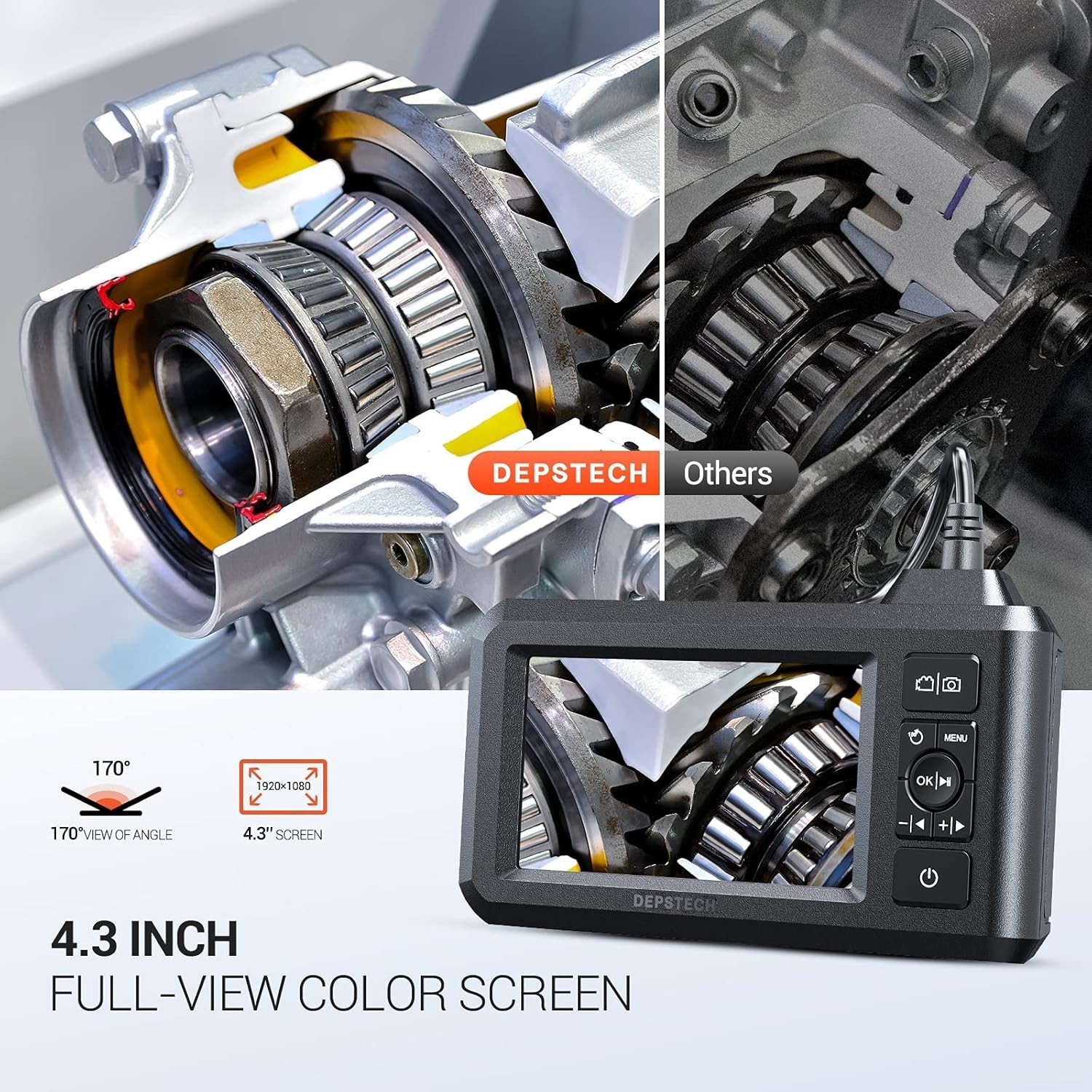Advanced 5.5mm Industrial Endoscope, 1080P Inspection Camera