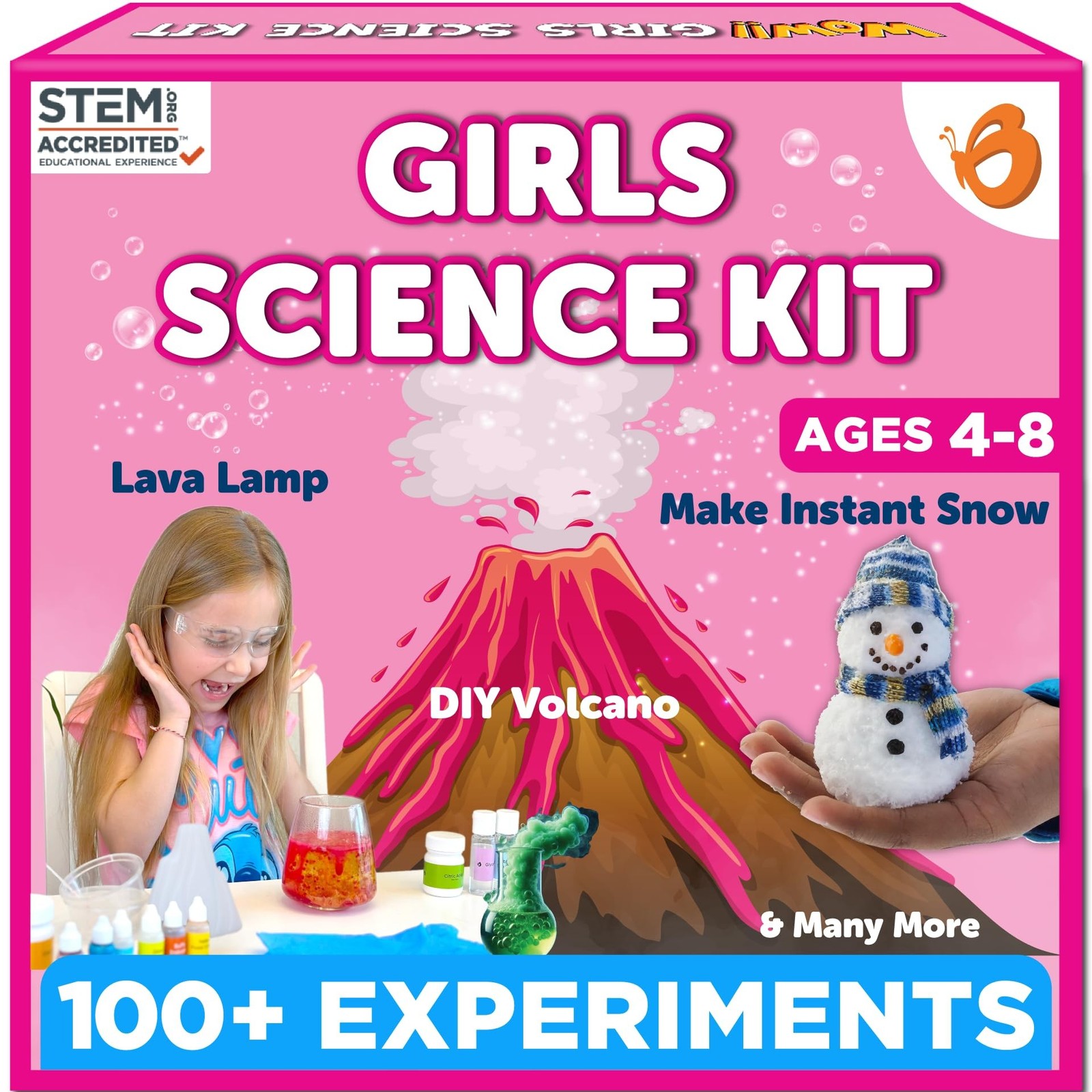 Butterfly EduFields 100+ Girls Science Kit for Kids Ages 4 5 6 7 8 | Girls in...