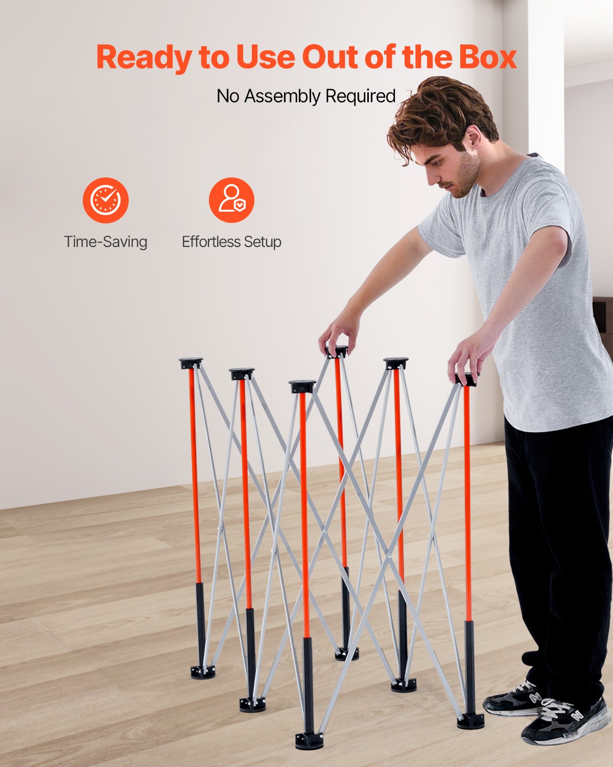 VEVOR Portable Folding Workstand 4.15 x 2.18ft Collapsible Work Stand 2500lbs