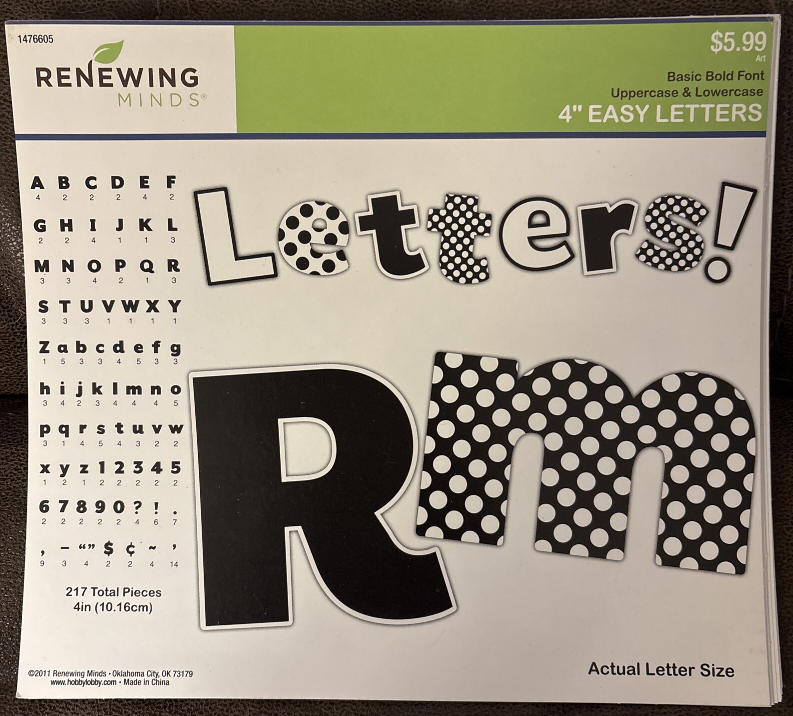 4” WHITE  RENEWING MINDS EASY LETTERS BASIC BOLD FONT UPPER & LOWERCASE-NEW