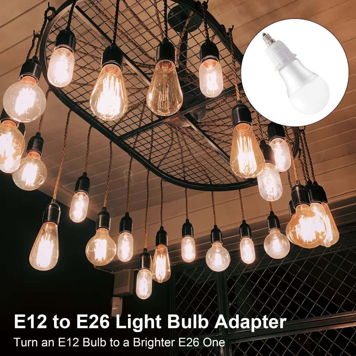 5~20PCS Light Bulb Socket Standard Medium Base E12 to E26/E27 Converter Adapter