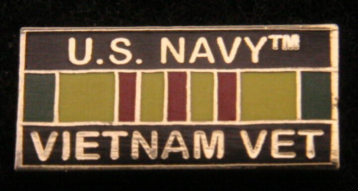 VIETNAM VETERAN US NAVY HAT LAPEL PIN MEDAL RIBBON OFFICER CHIEF SAILOR VET WOW