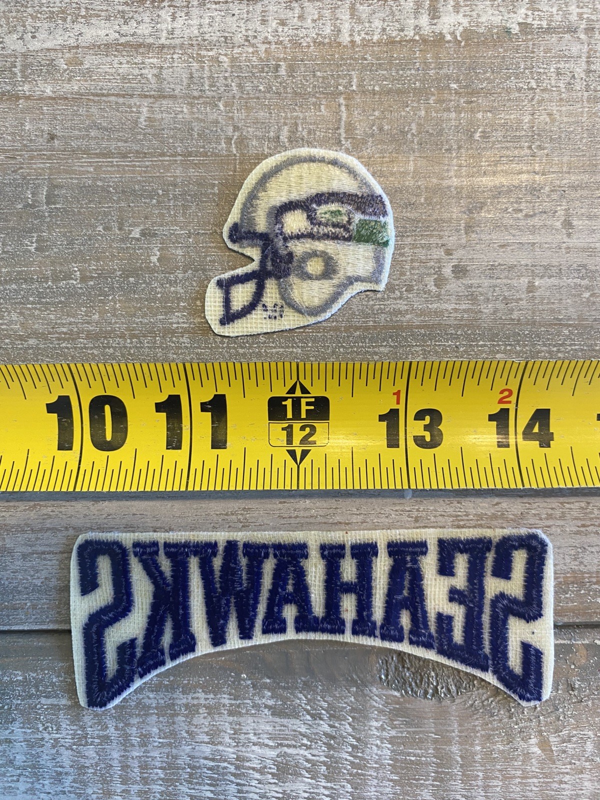NOS SEATTLE SEAHAWKS IRON ON EMBROIDERED PATCH QTY 2