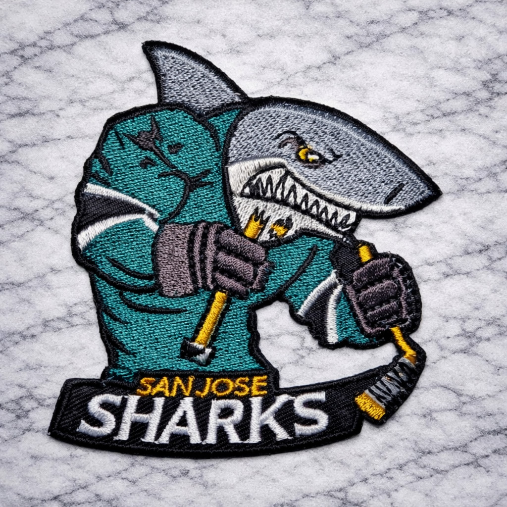 SAN JOSE SHARKS NHL HOCKEY Embroidered Iron/Sew On Patch 3.25"X4" FREE SHIPPING