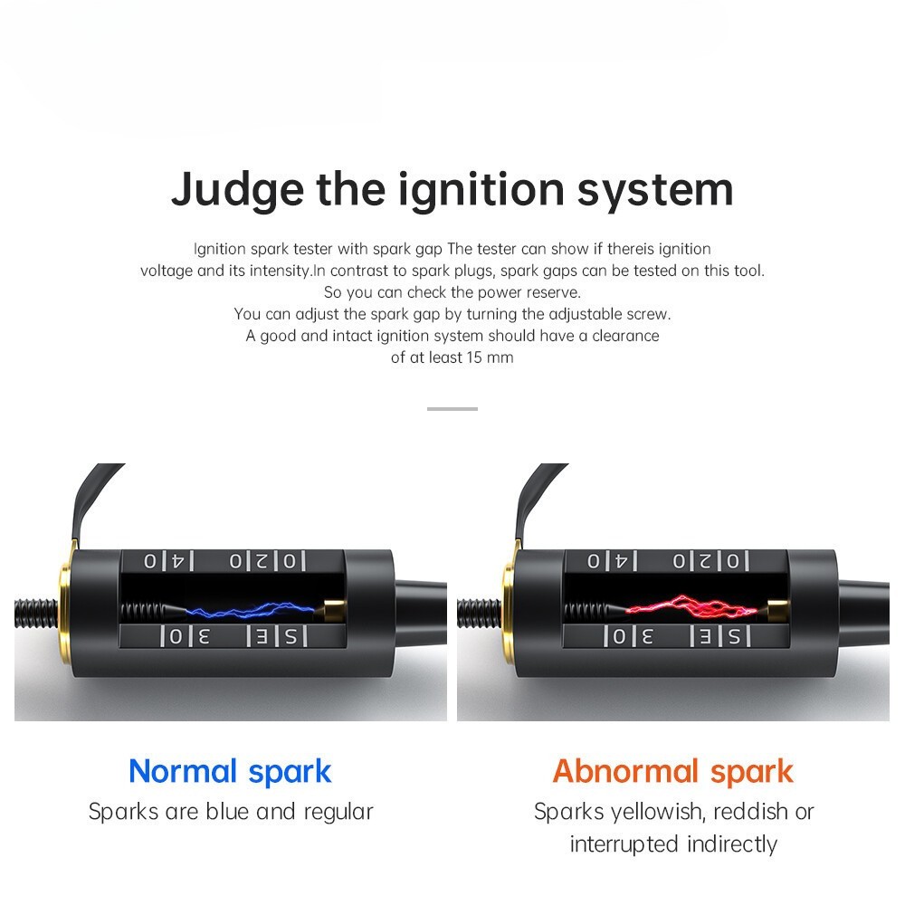In Line Spark Plug Tester High Energy Ignition Coil Engine Auto Diagnostic Tool