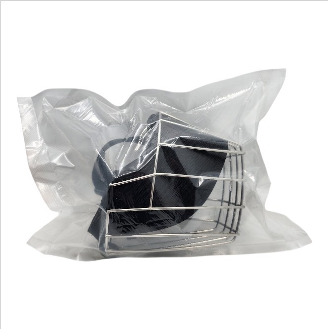 Large Dog Muzzle Stainless Steel Basket Adjustable Anti Bite Breathable