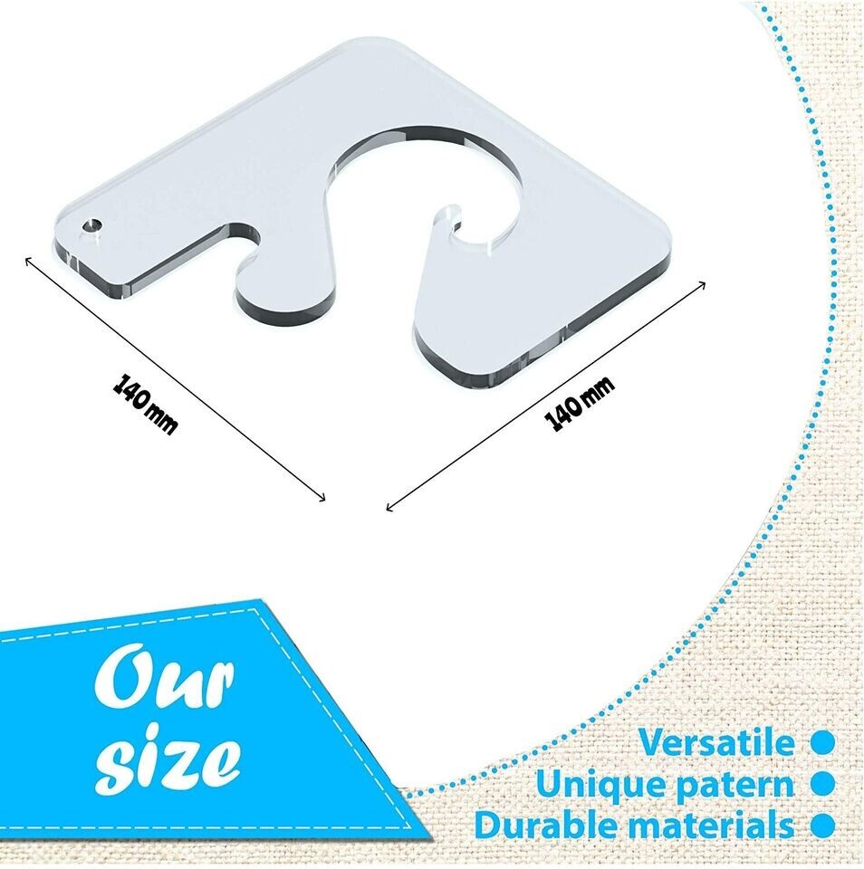 Free Motion Quilting Templates Acrylic Heart Border Template ¼” Quilting Ruler