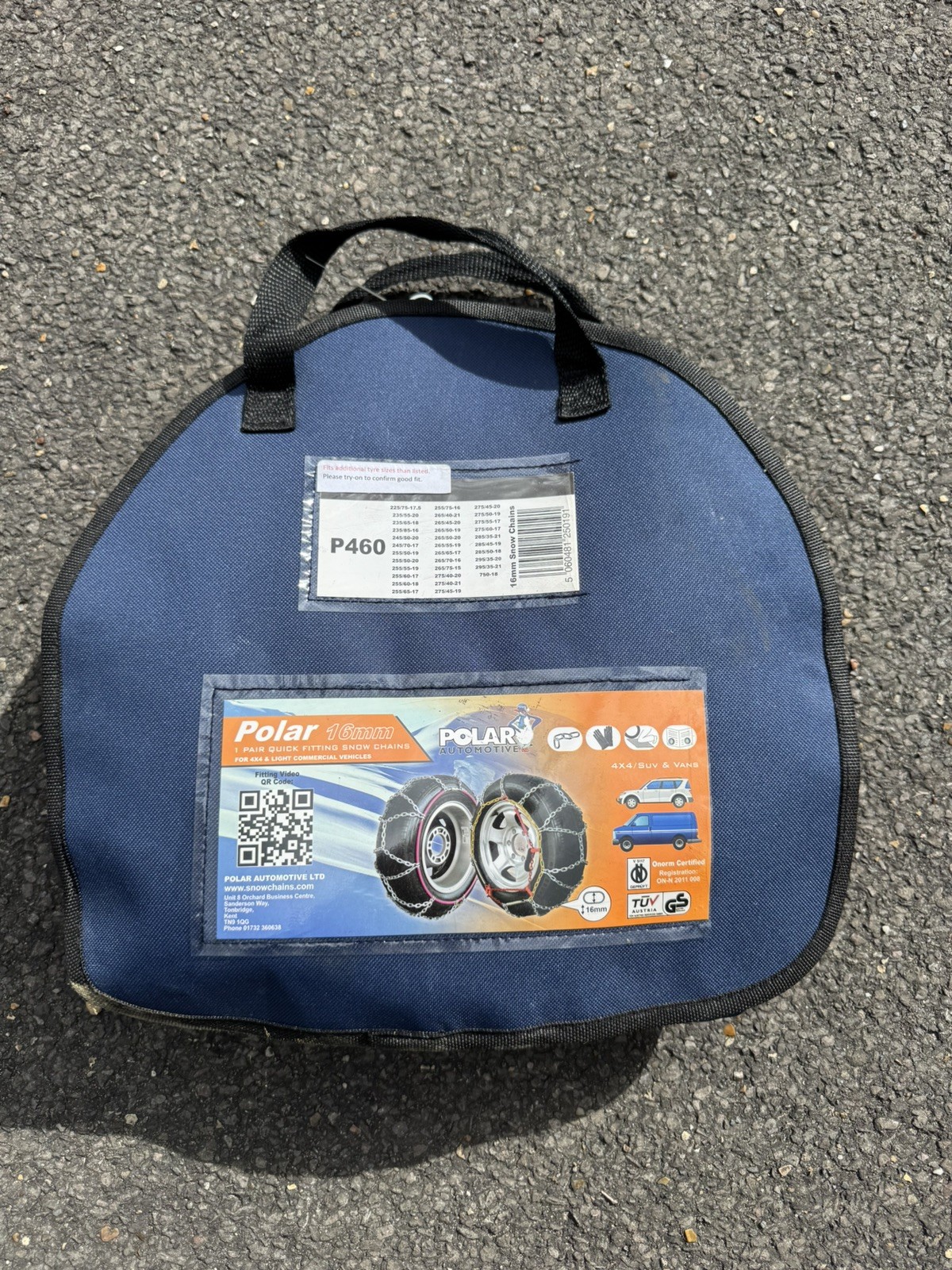 Snow Chains 4x4 / SUV / Truck / Van - Polar P460 16mm (new unused)