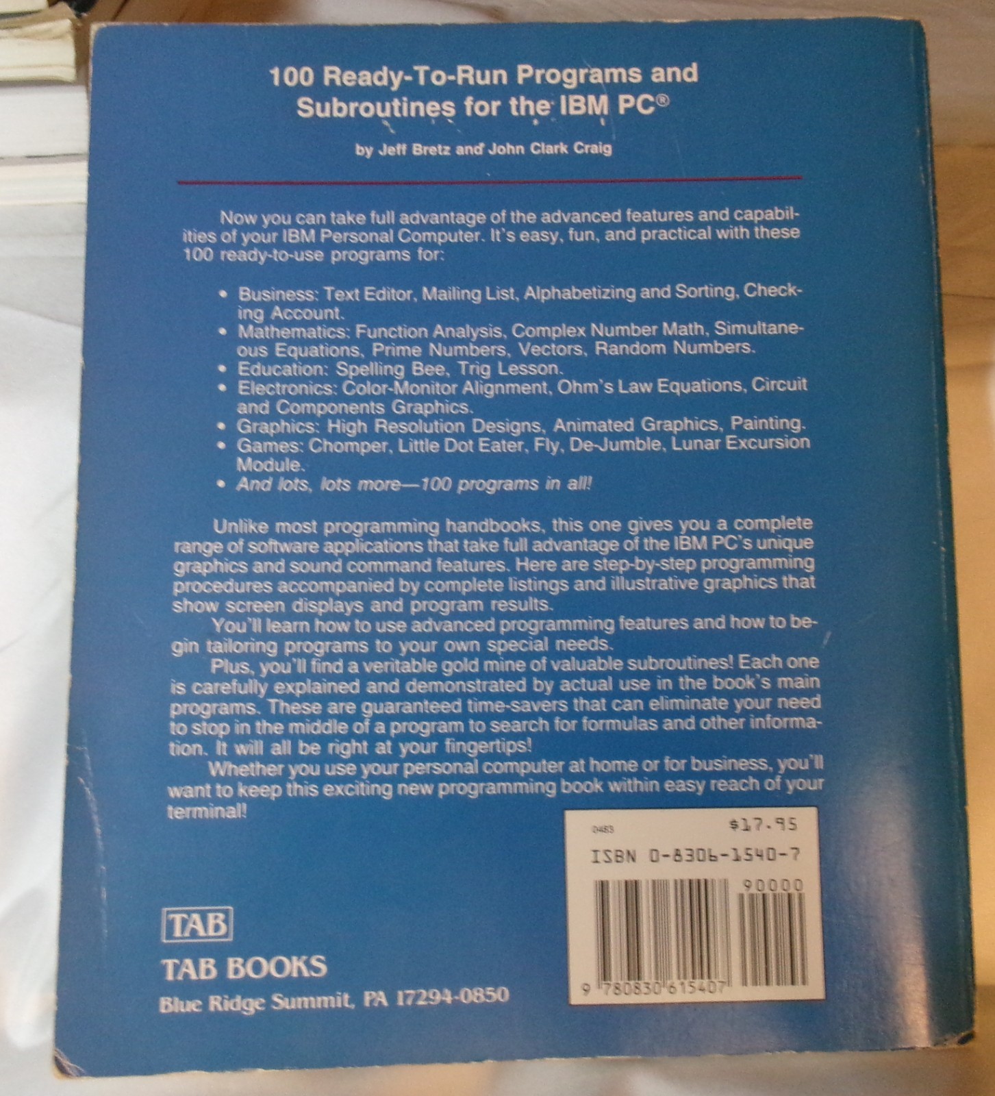 100 Ready-to-Run Programs and Subroutines for the IBM PC