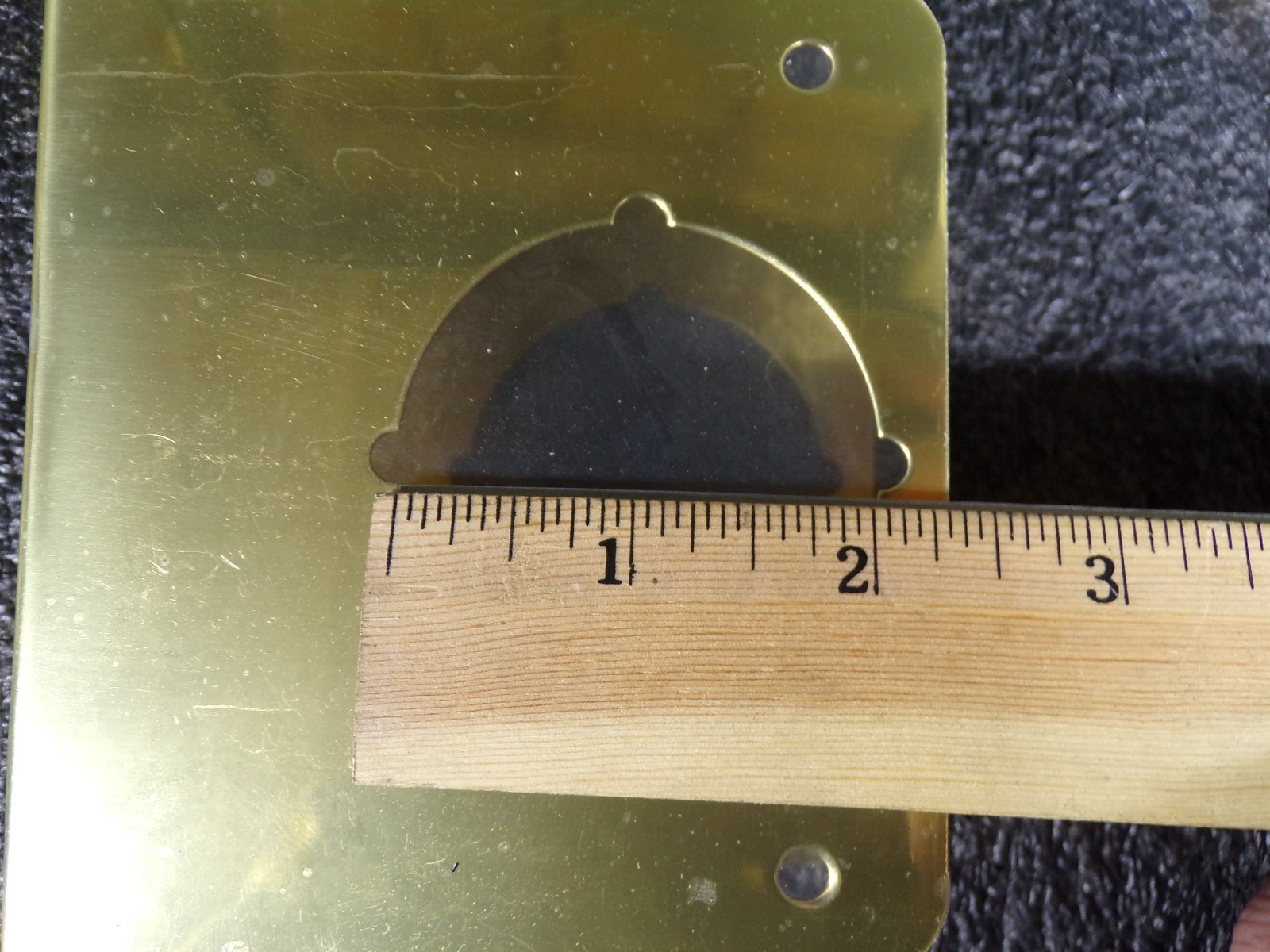 Protector Plate, Brass 1-3/8", Backset 2 3/4" (K)