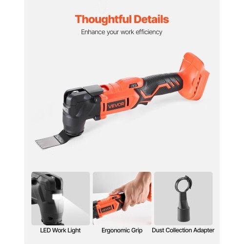 Cordless Oscillating Tool, 20V Multitool Oscillating Tool with 6 Variable Speeds