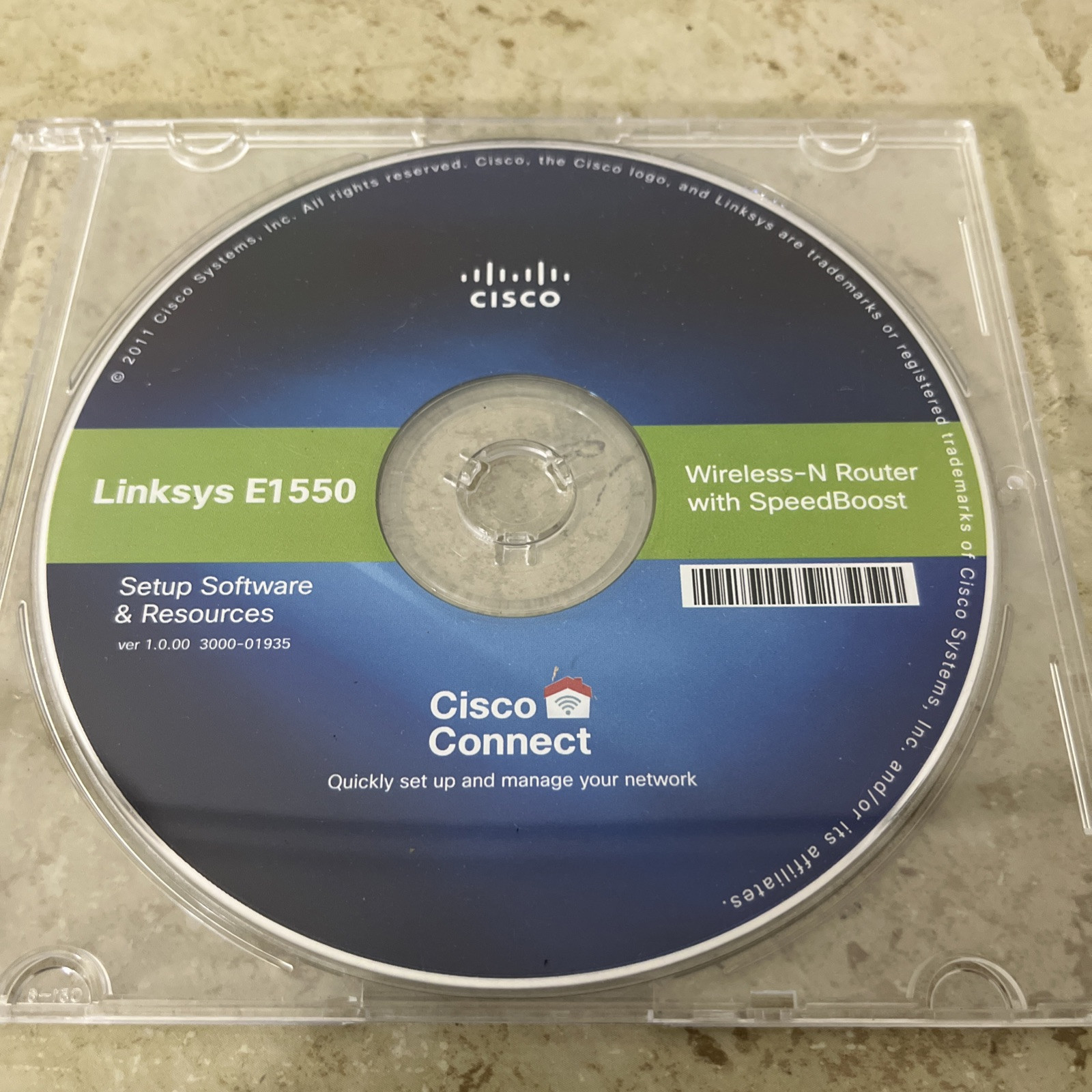 Cisco Linksys E1550 Wireless-N Router Setup Software & Resources Disc