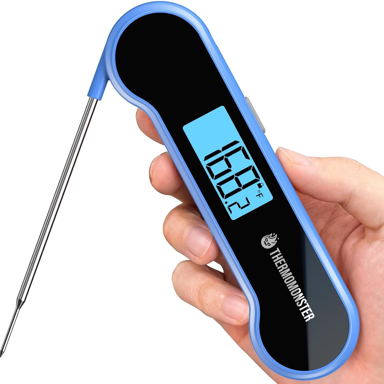 0.5 Sec Instant Read Meat Thermometer Digital with ±0.5℉ Precision, Blue | Food