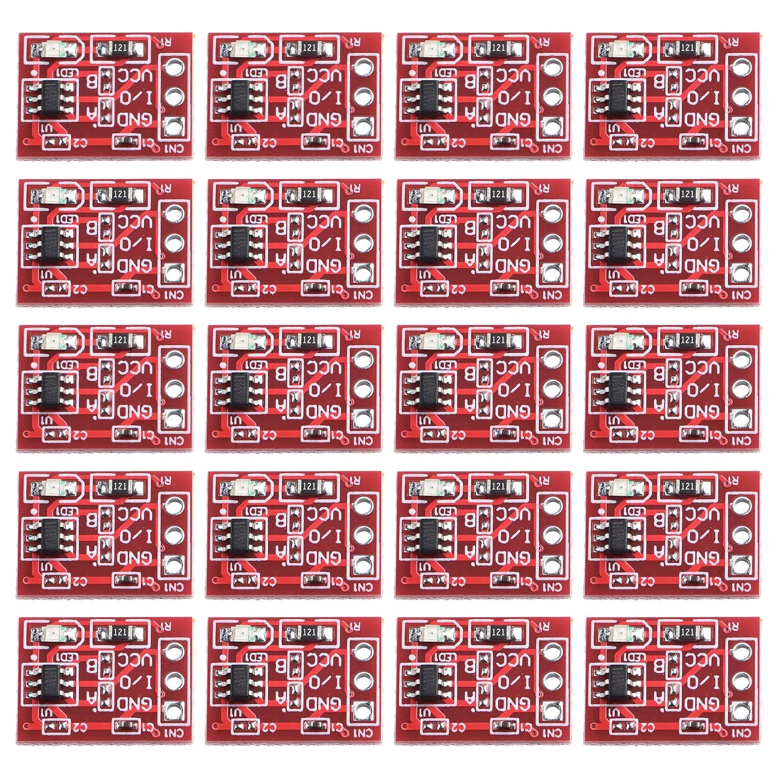 TTP223 Red Touch Button Self Locking Capacitive Switch Single (20Pc Pack)