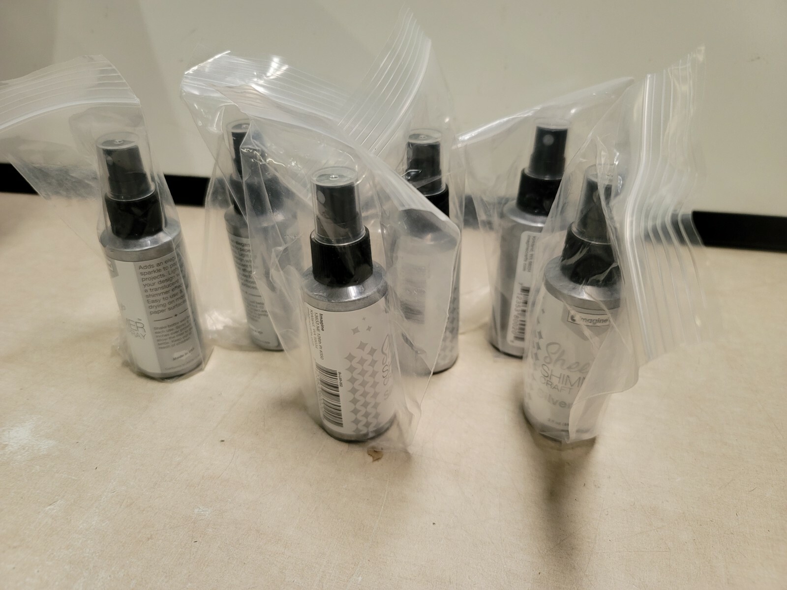 Lot of 6 Imagine Sheer Shimmer Spritz Spray 2oz-Silver, IA-LAR-2