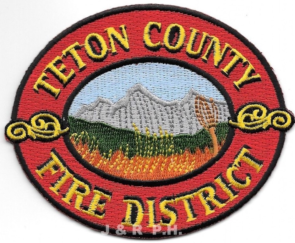 Teton County Fire District, Idaho  (4" x 3.25" size)  fire patch