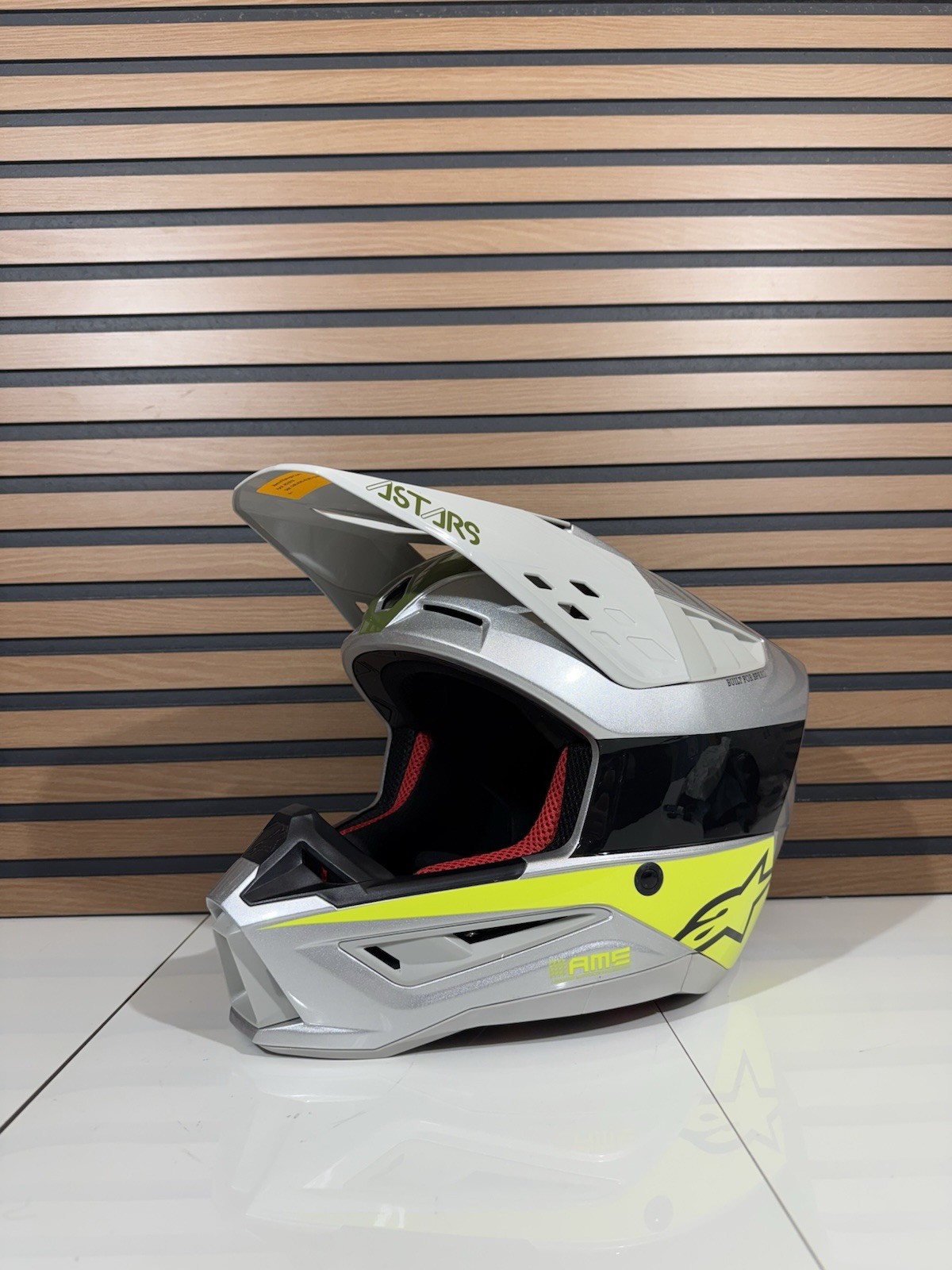 ALPINESTARS SM5 Bond Helmet Silver / Green Size - XL - No Box / Bag