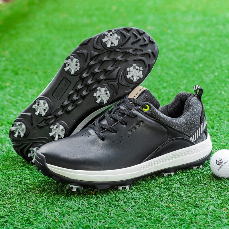 Waterproof Men's Golf Shoes Professional Golf Spikes Shoes Non-Slip Sneakers