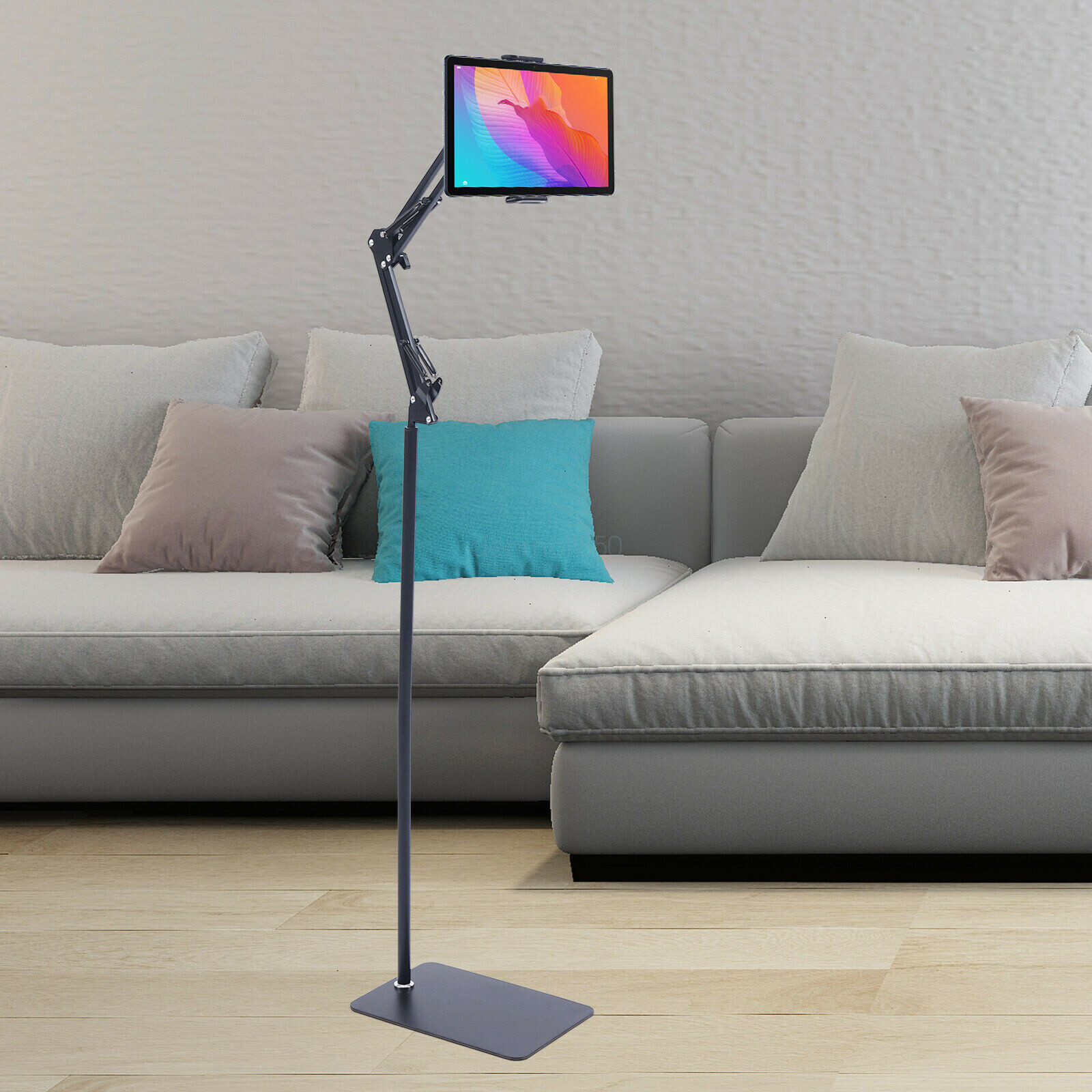 Universal 360�� Adjustable Tablet Holder Floor Stand Clamp for Phone iPad
