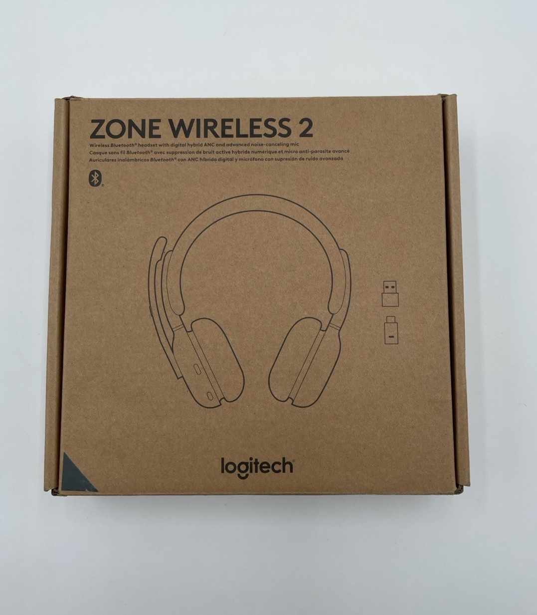 Logitech Zone Wireless 2 AI Noise Cancel Headset Bluetooth USB New Open Box