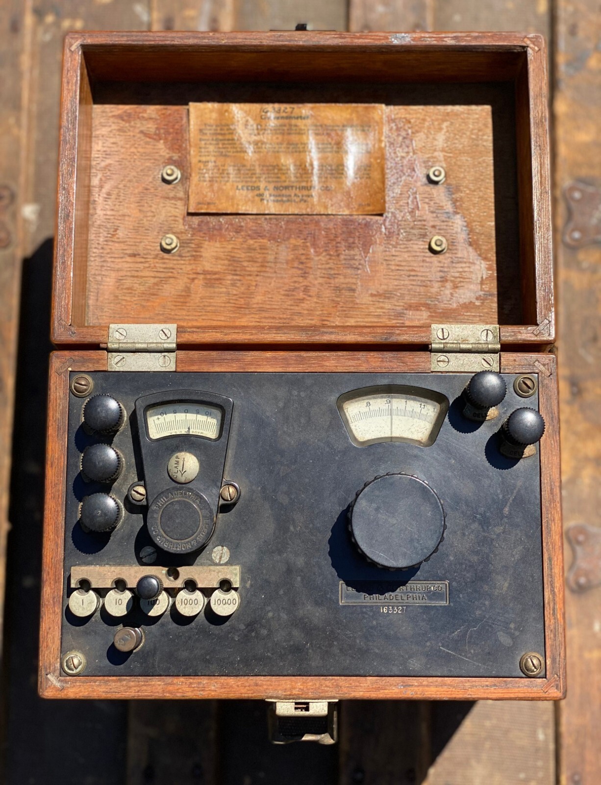 Vintage Leeds & Northup Galvanometer Electrical Current Measuring Instrument