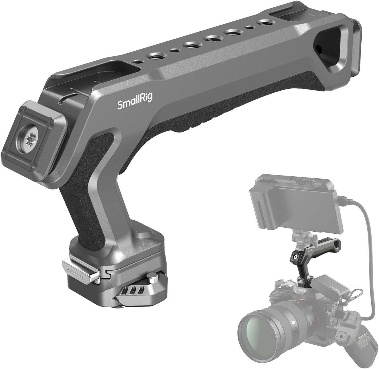 Quick Release Top Handle with Quick Release Slider, Two-Way Smooth Installation,