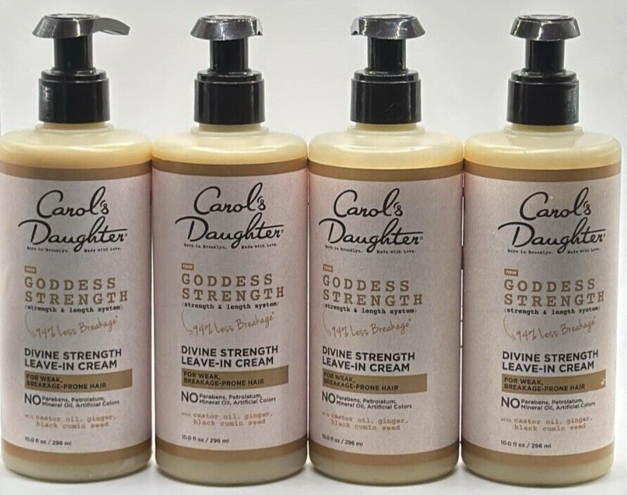 4PK Carols Daughter Goddness Strength Divine Strength Leave in Cream ~ 10 FL OZ