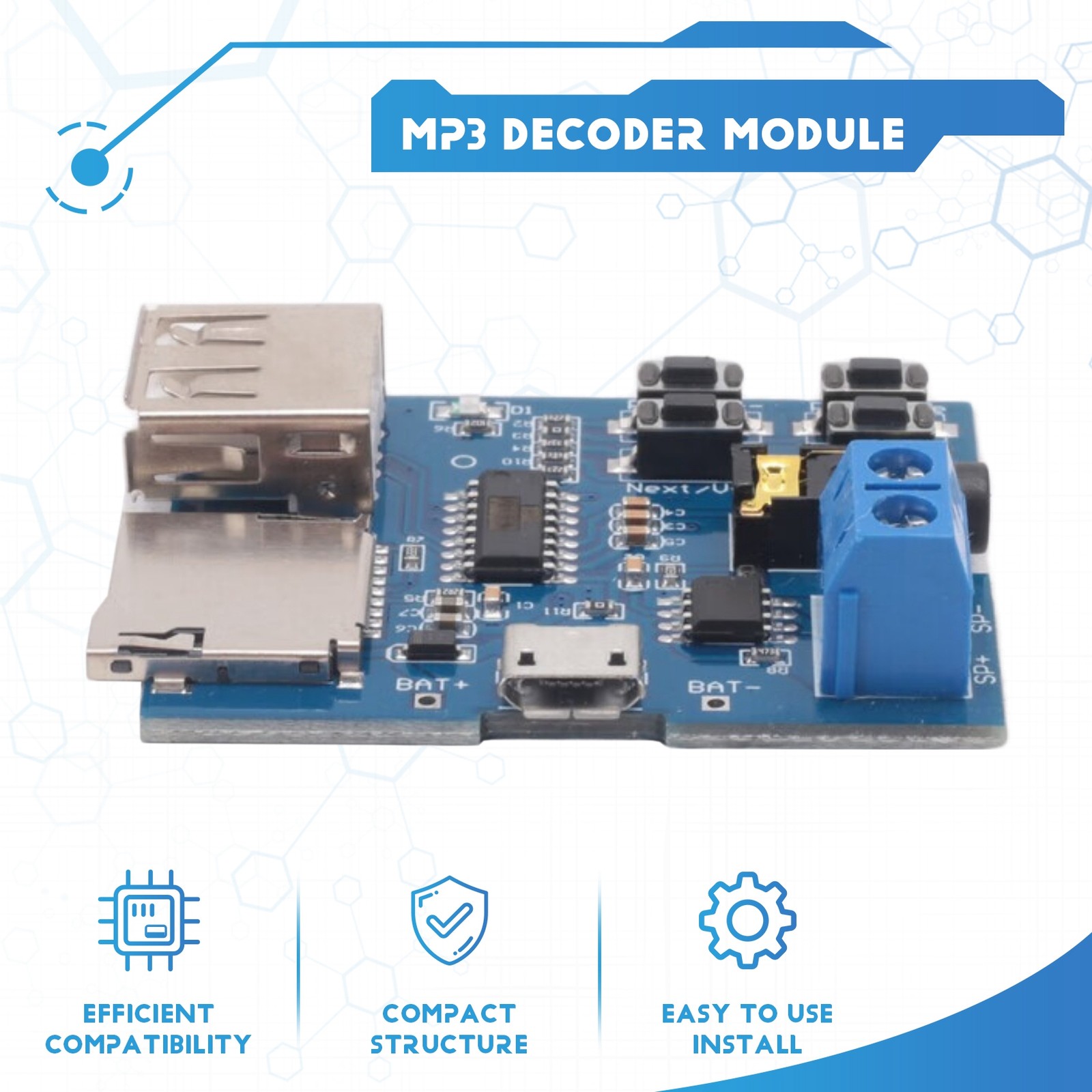 Mp3 Lossless Decoders Decoding Amplifier Mp3 Player Audio Module Mp3 2676