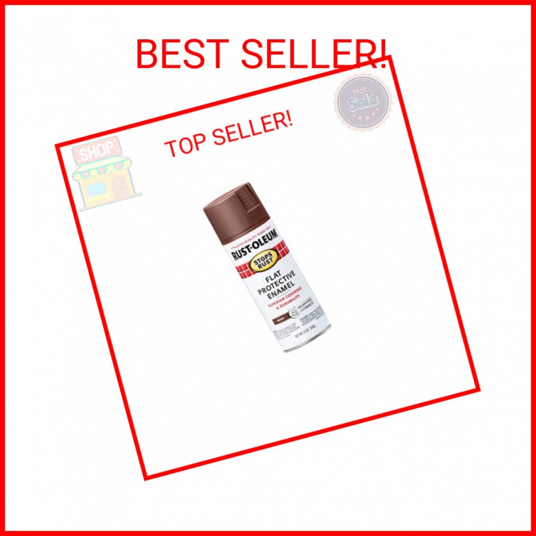 Rust-Oleum 214085 Stops Rust Spray Paint, 12 oz, Flat Brown