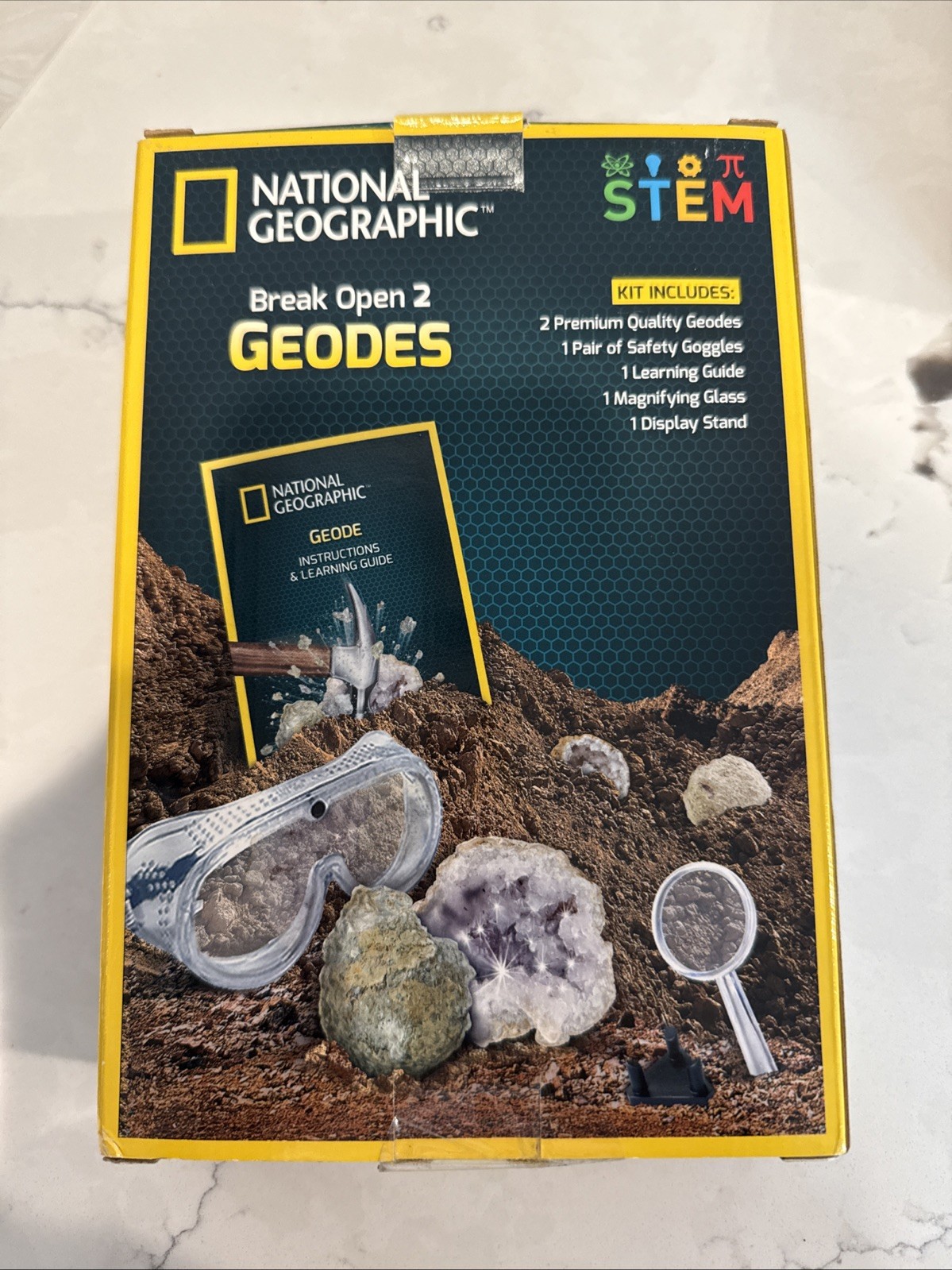 National Geographic Break Open 2 Geodes, STEM Geode Kit