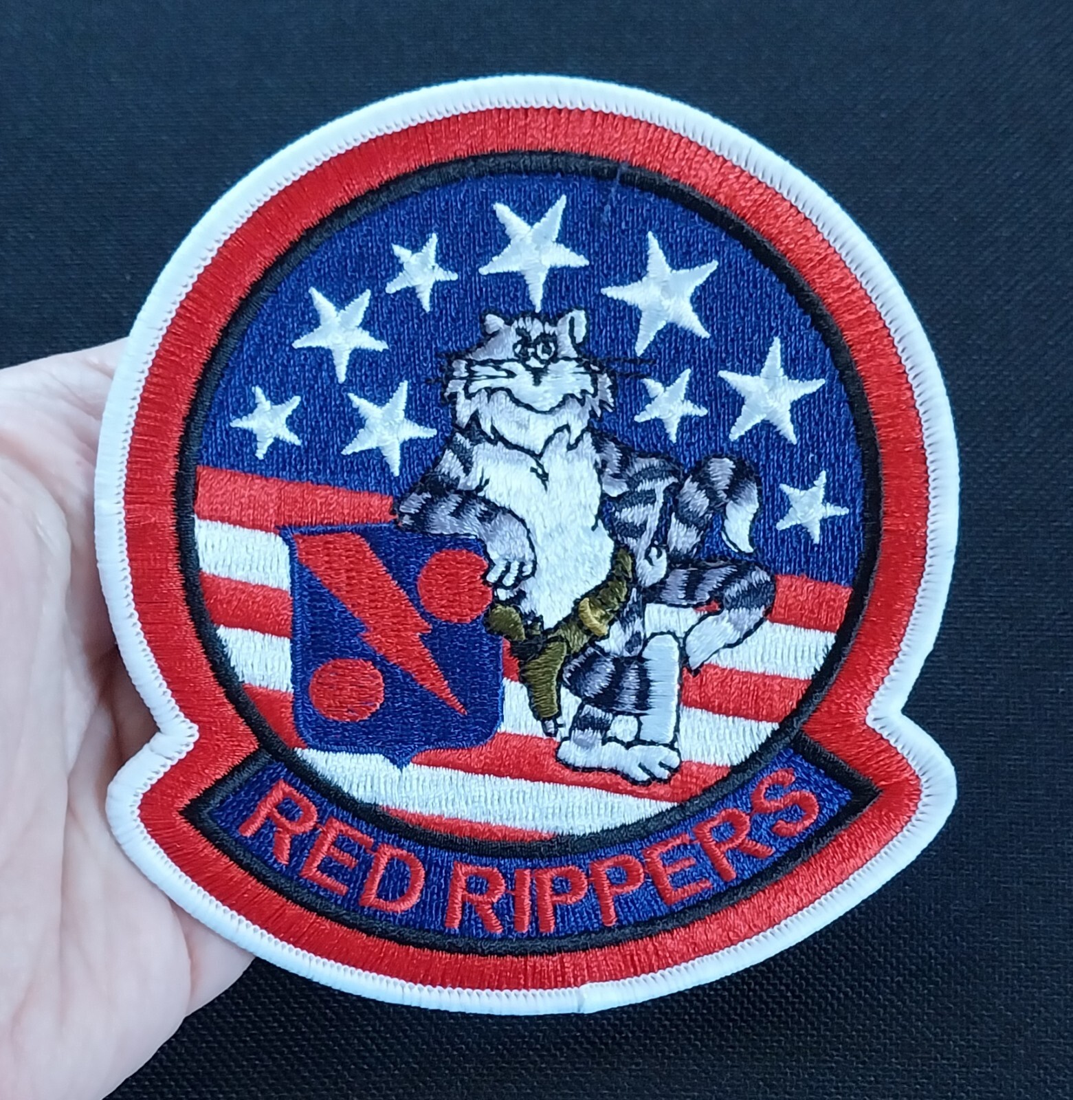 RED RIPPERS VF-11 US NAVY F-14 TOMCAT USN US Military Embroidered TOMCAT Patch