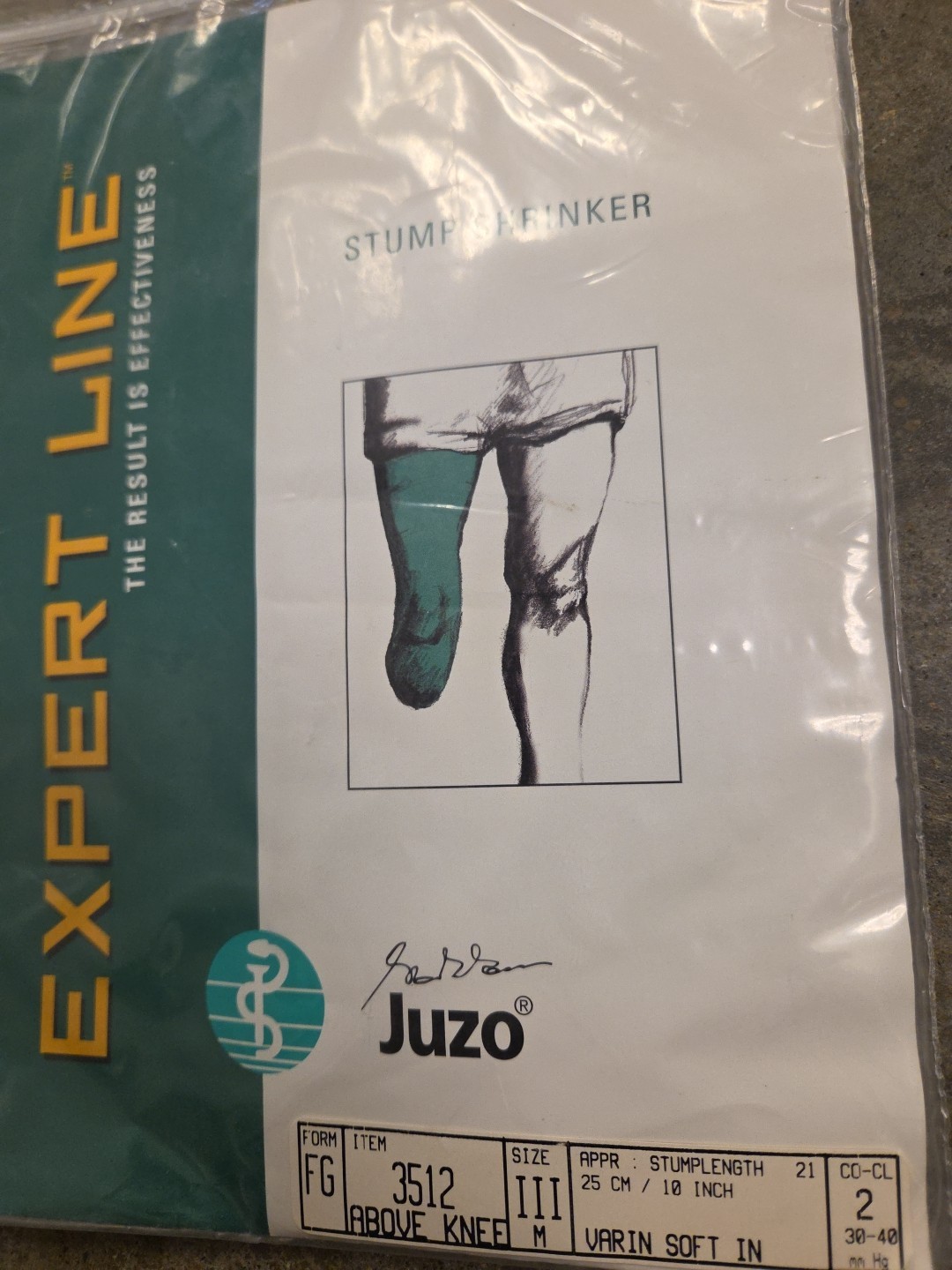 Juzo Expert Line Stump Shrinker 3512 FG Size III Shrinker 10" Above Knee