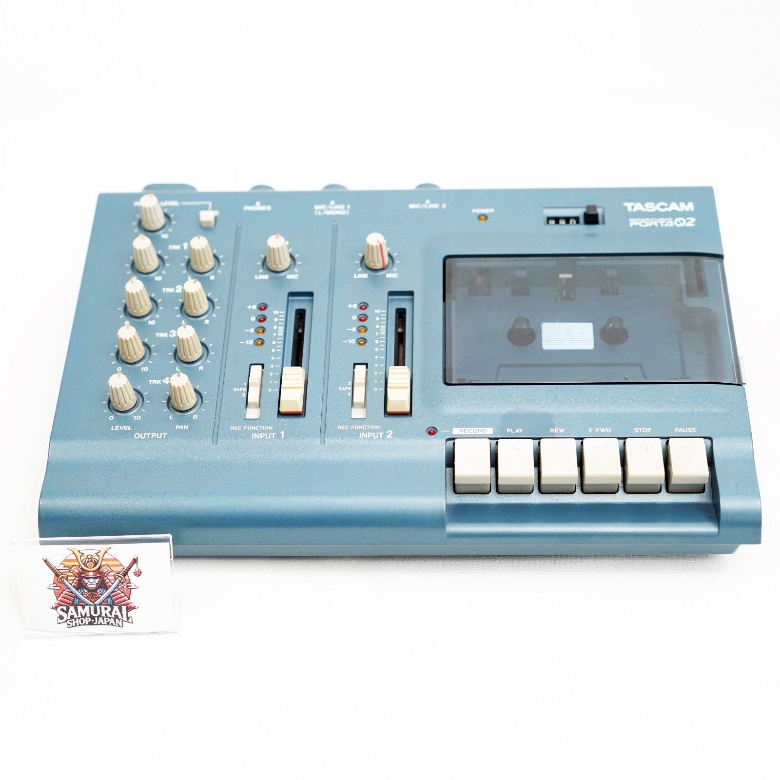 TASCAM Porta 02 Blue Cassette 4Track Multitrack Recorder Ministudio Tested Japan